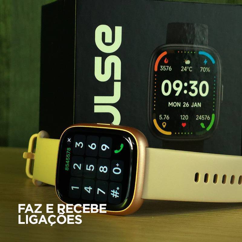 PULSE WEARZONE | Smartwatch Esportivo | A PROVA D'ÁGUA, ALEXA integrada até 7 Dias de Bateria