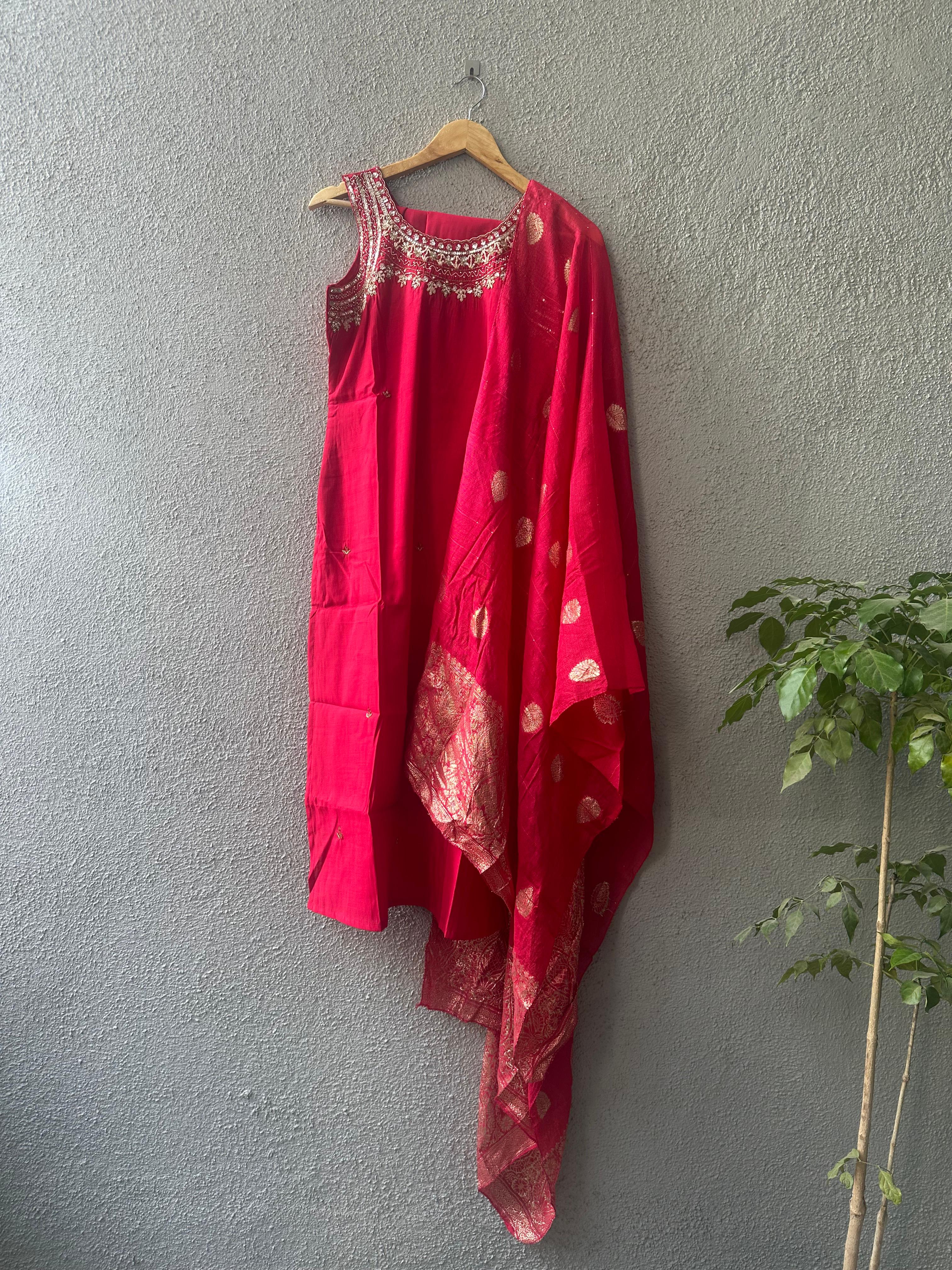 Pink Embroidered Salwar Suit