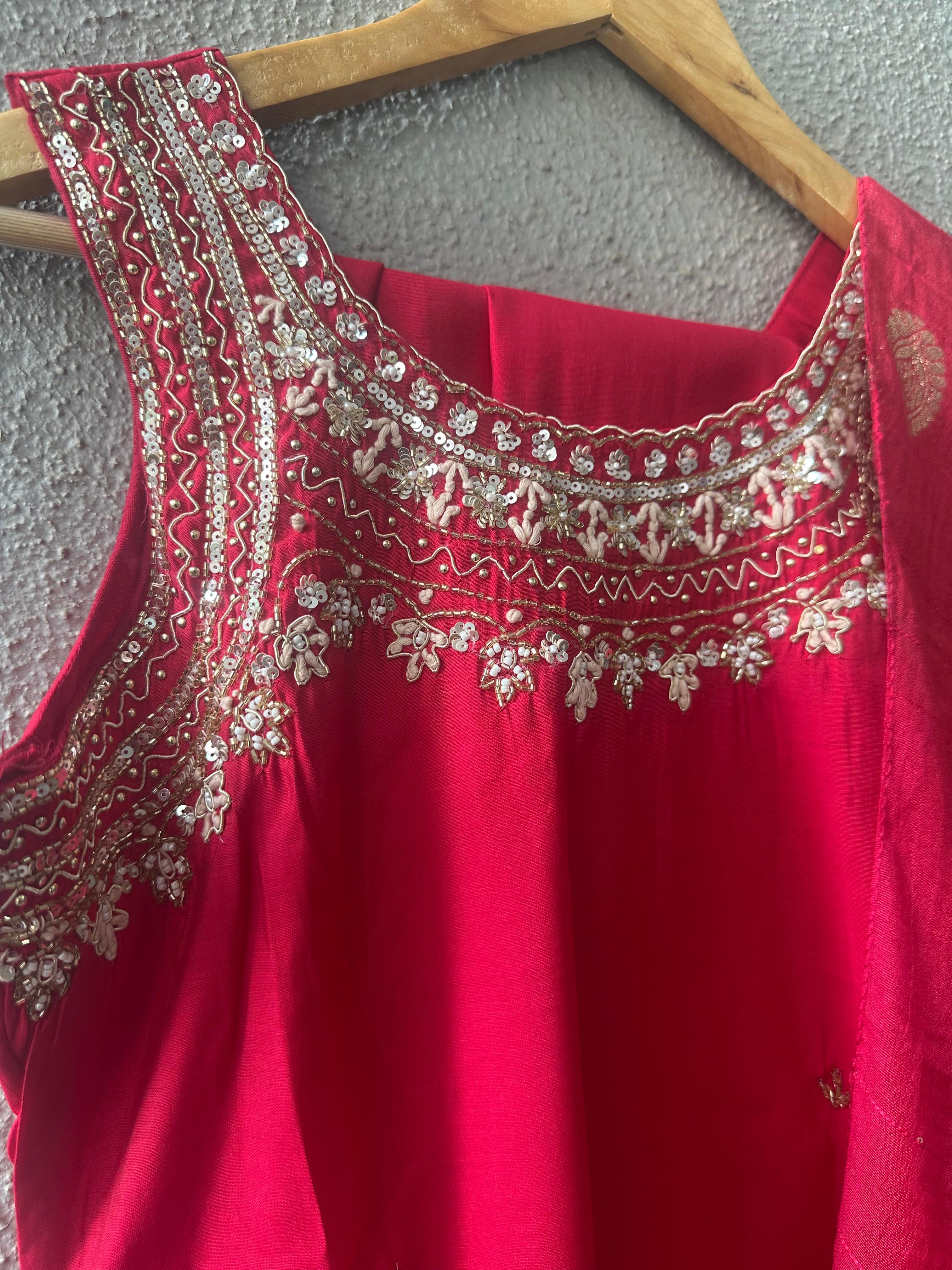Pink Embroidered Salwar Suit