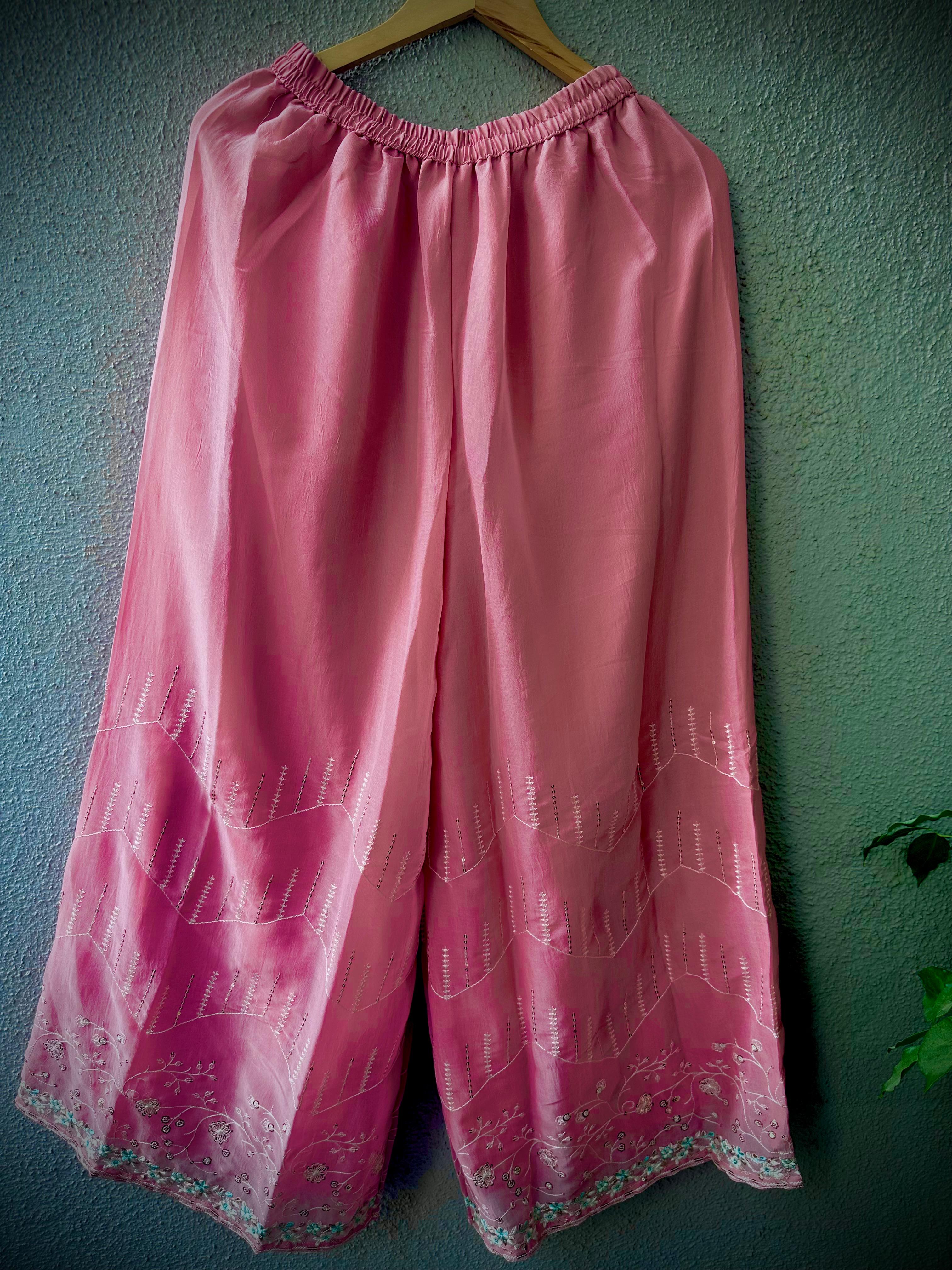 Pink Embroidered Kurta Set