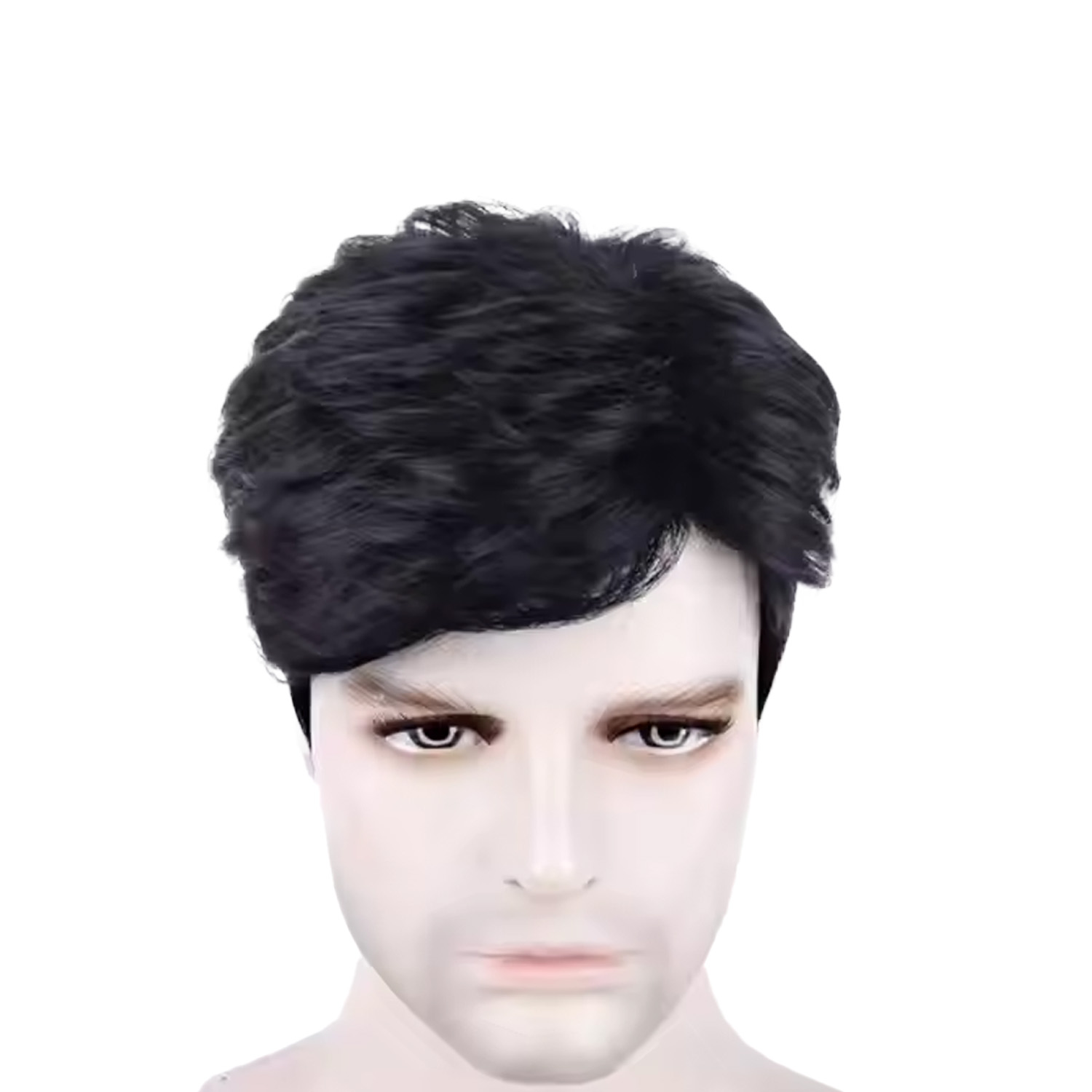 Natural Black / Brown  Hair Wig for Men