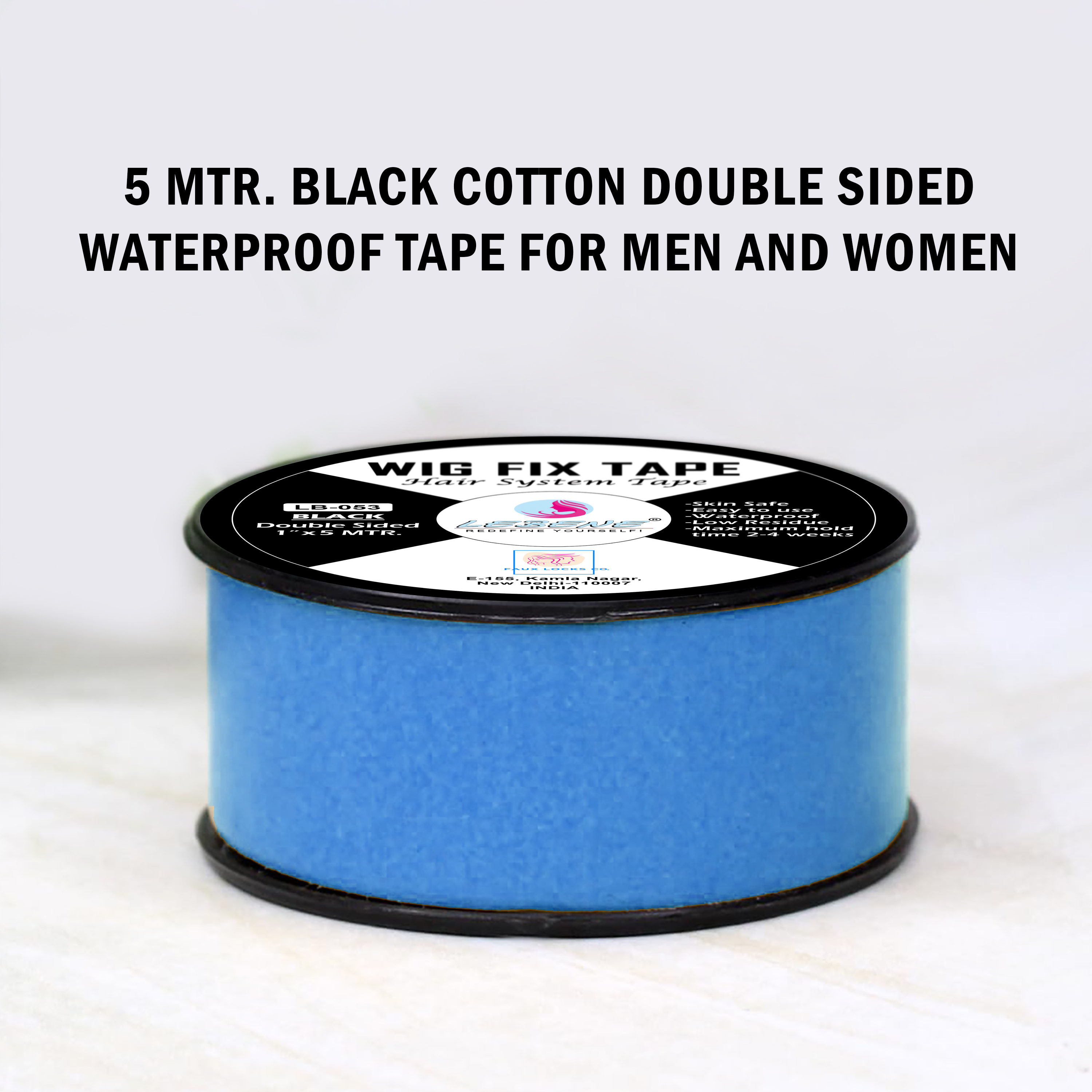 Black Cotton Wig Fix Tape