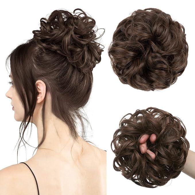 Ruffle Hair Bun Scrunchie