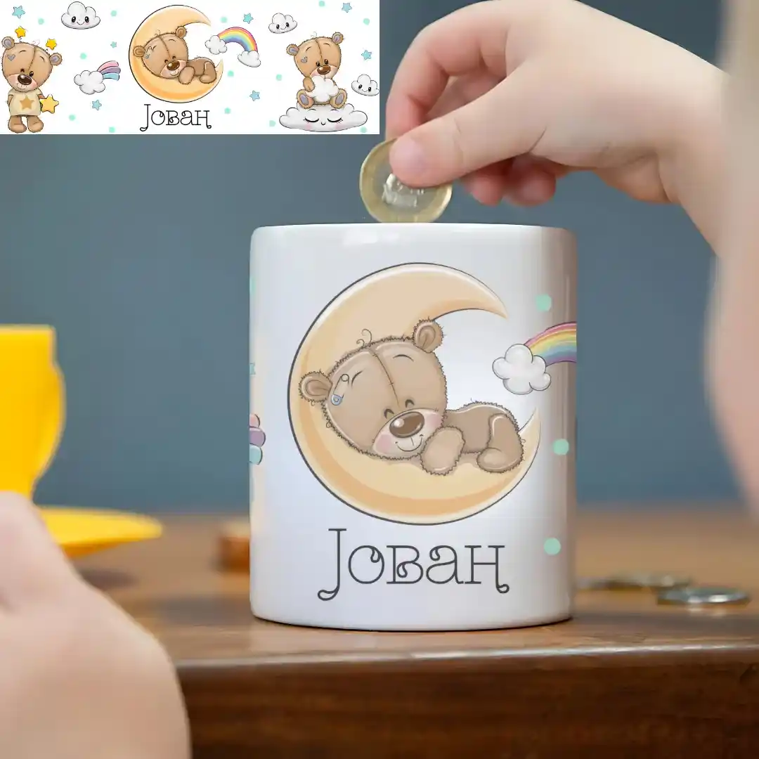 Касица со Принт на Мече Или Панда