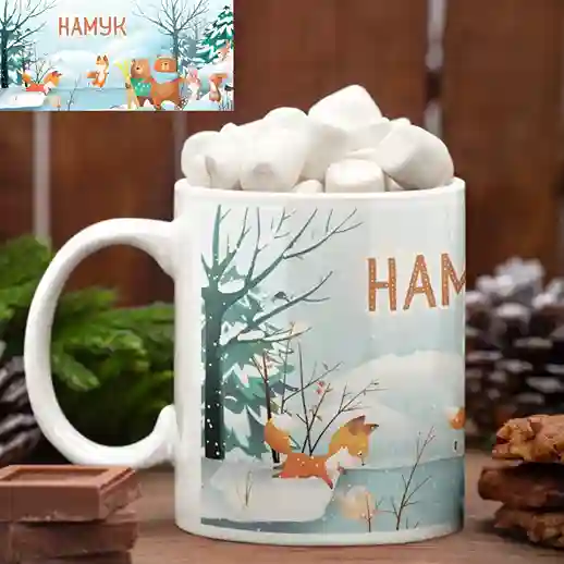 Зимска Шума Празнична Шолја