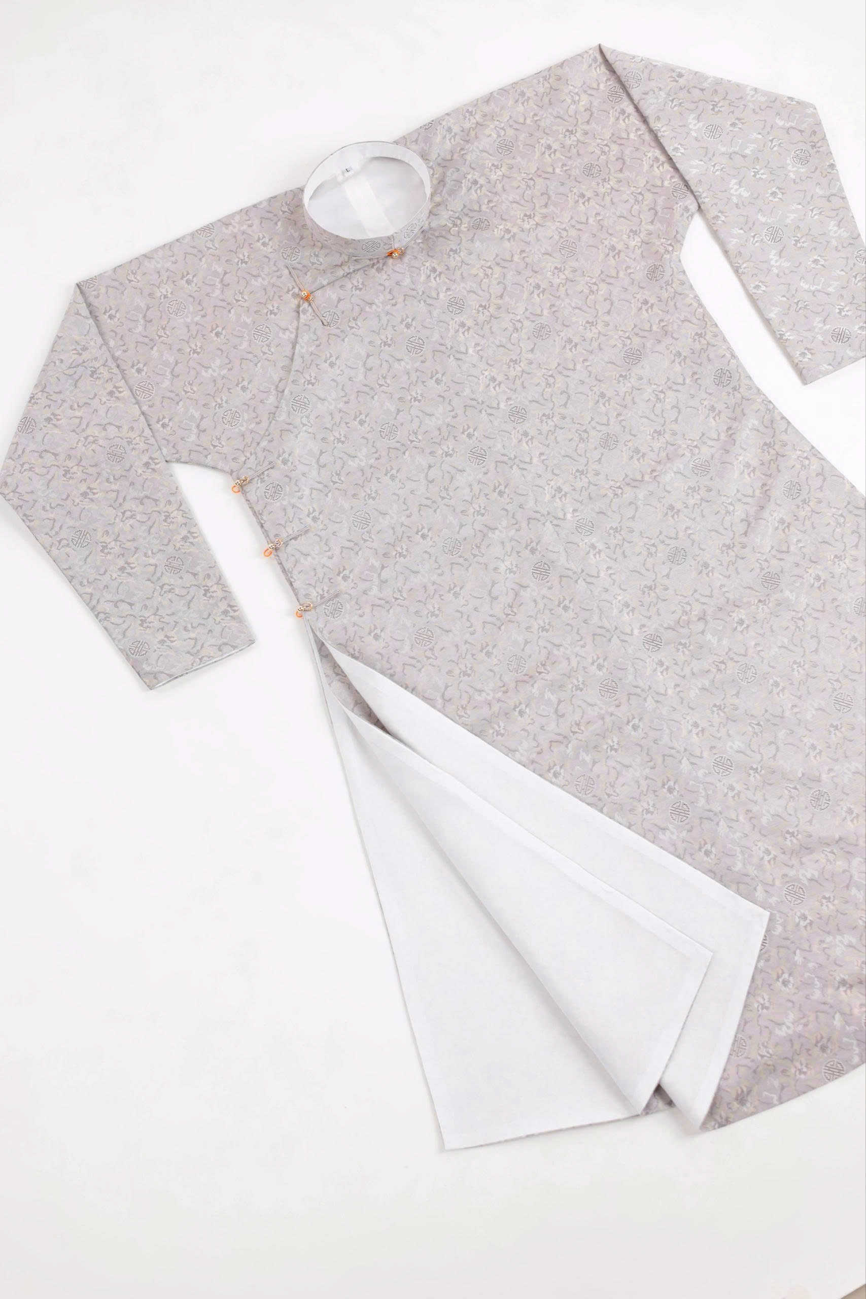 Áo dài Ngũ thân Gấm Hàn Quốc