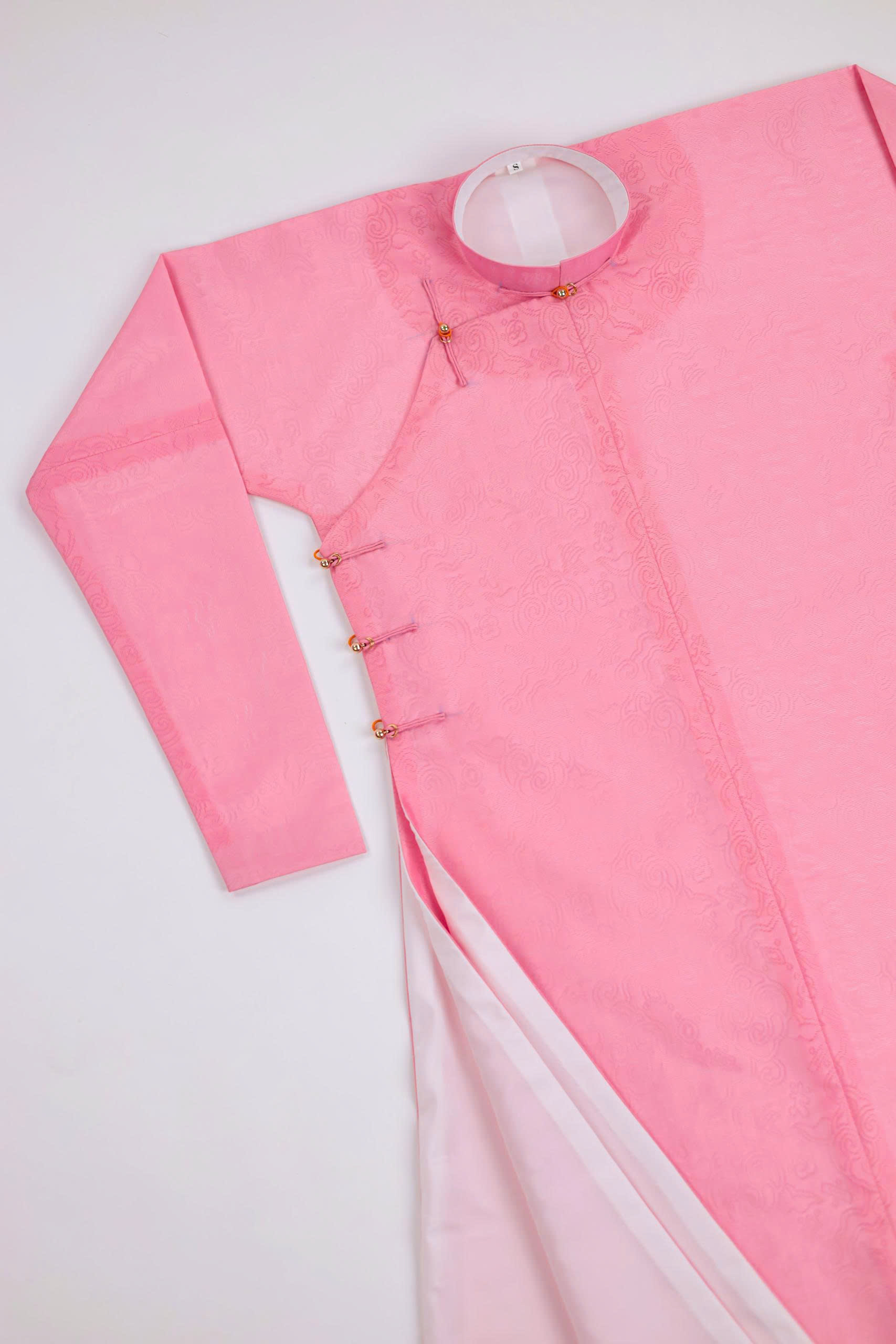 Áo dài Ngũ thân Sa Vân Mây