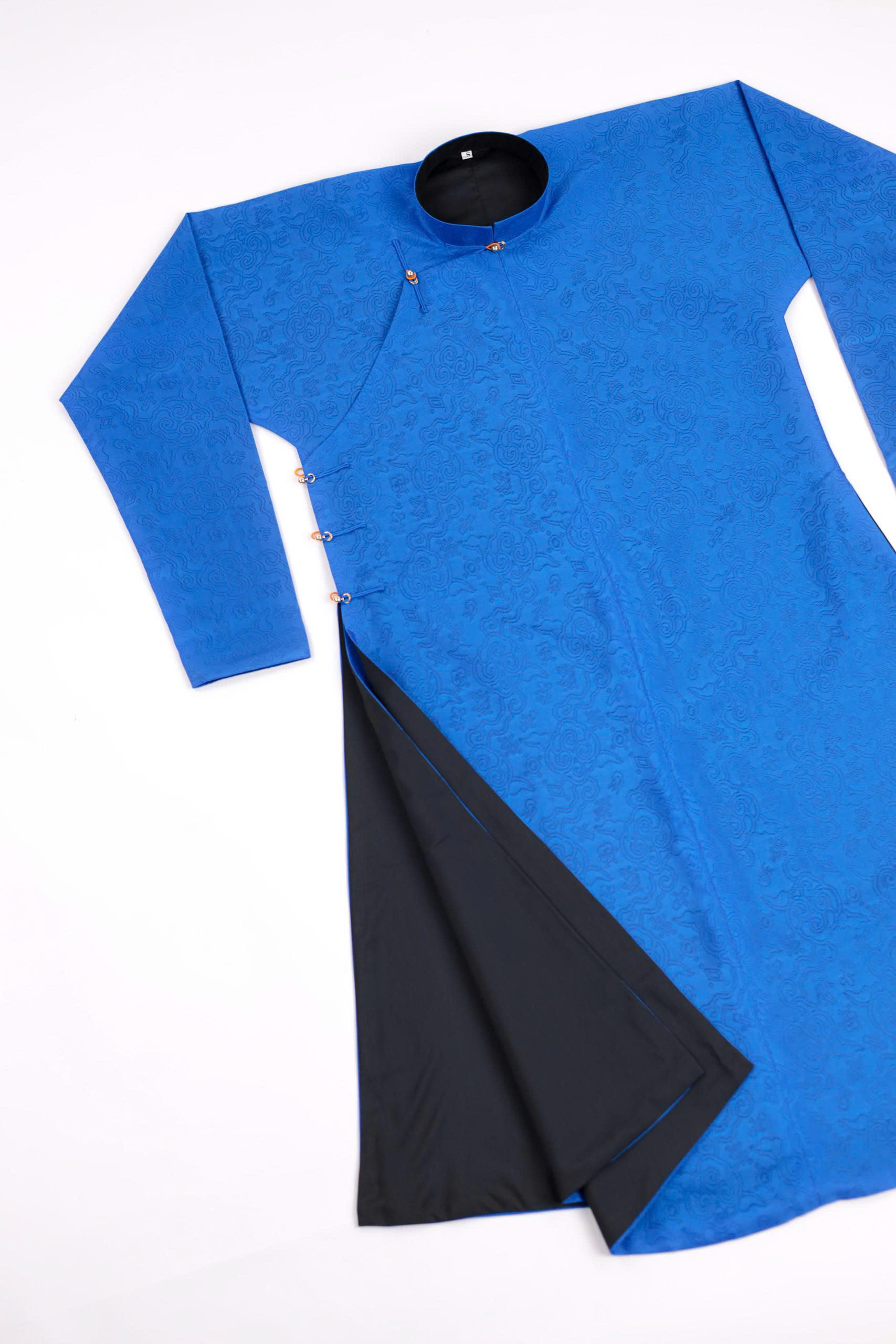 Áo dài Ngũ thân Sa Vân Mây