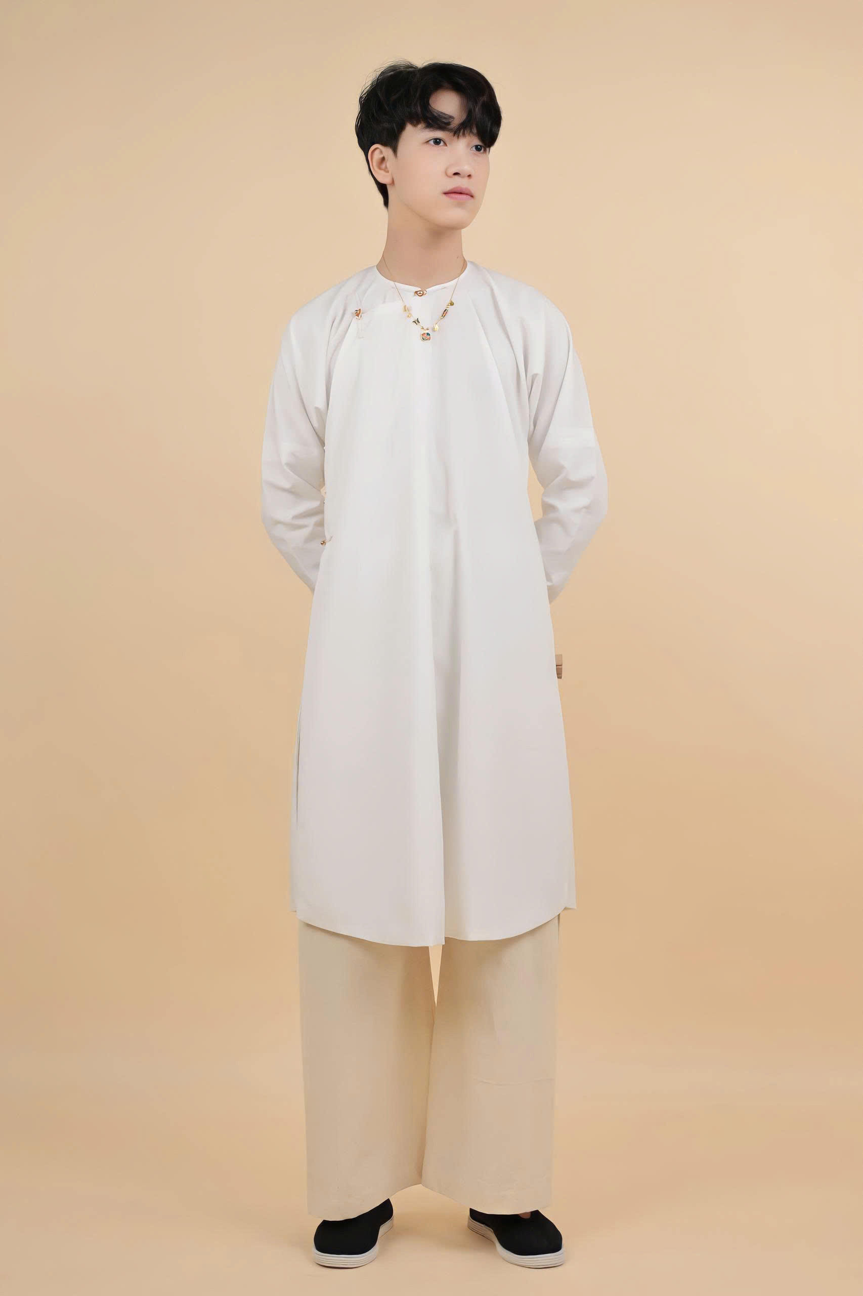 Áo dài Ngũ Thân Lót Cổ Tròn