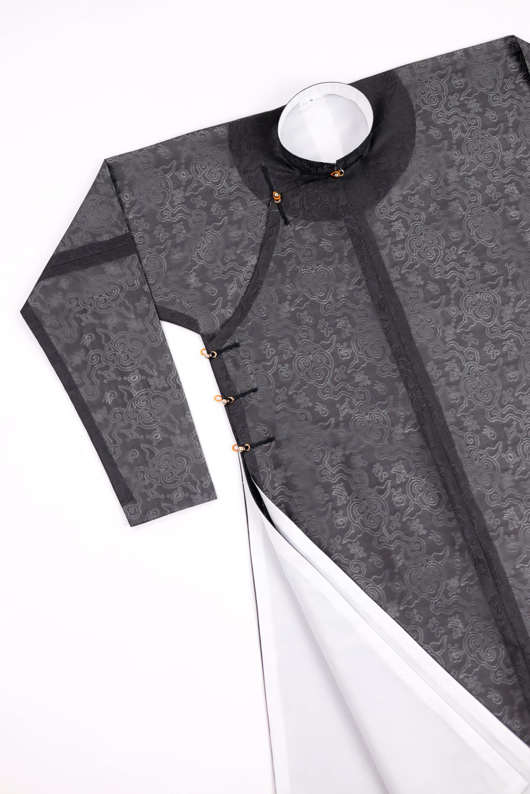 Áo dài Ngũ thân Sa Vân Mây