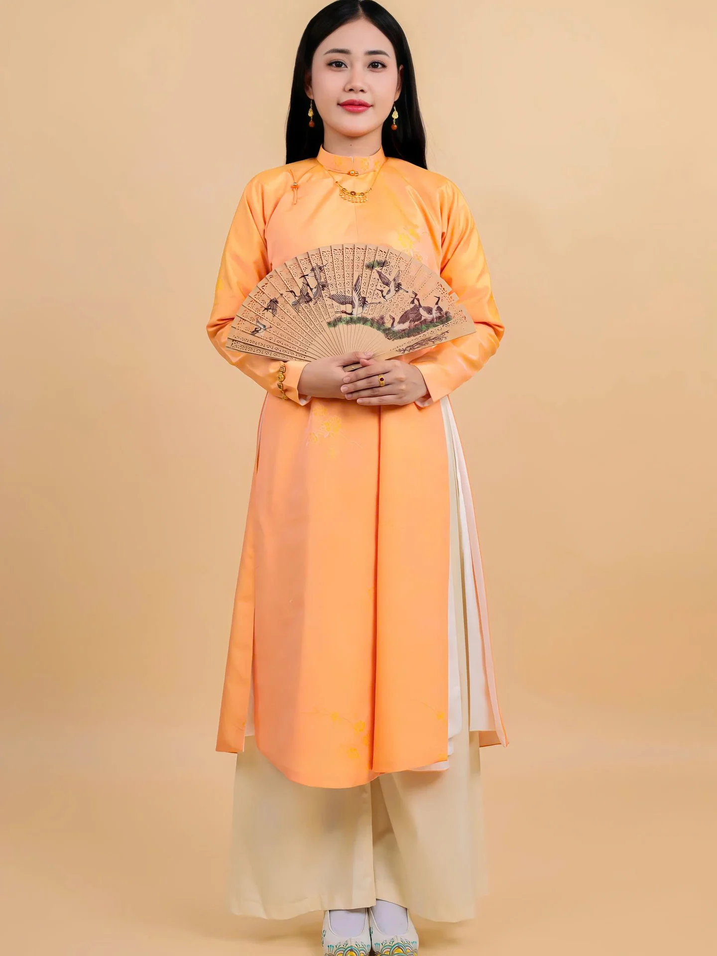 Áo dài ngũ thân Sa Hàn Quốc