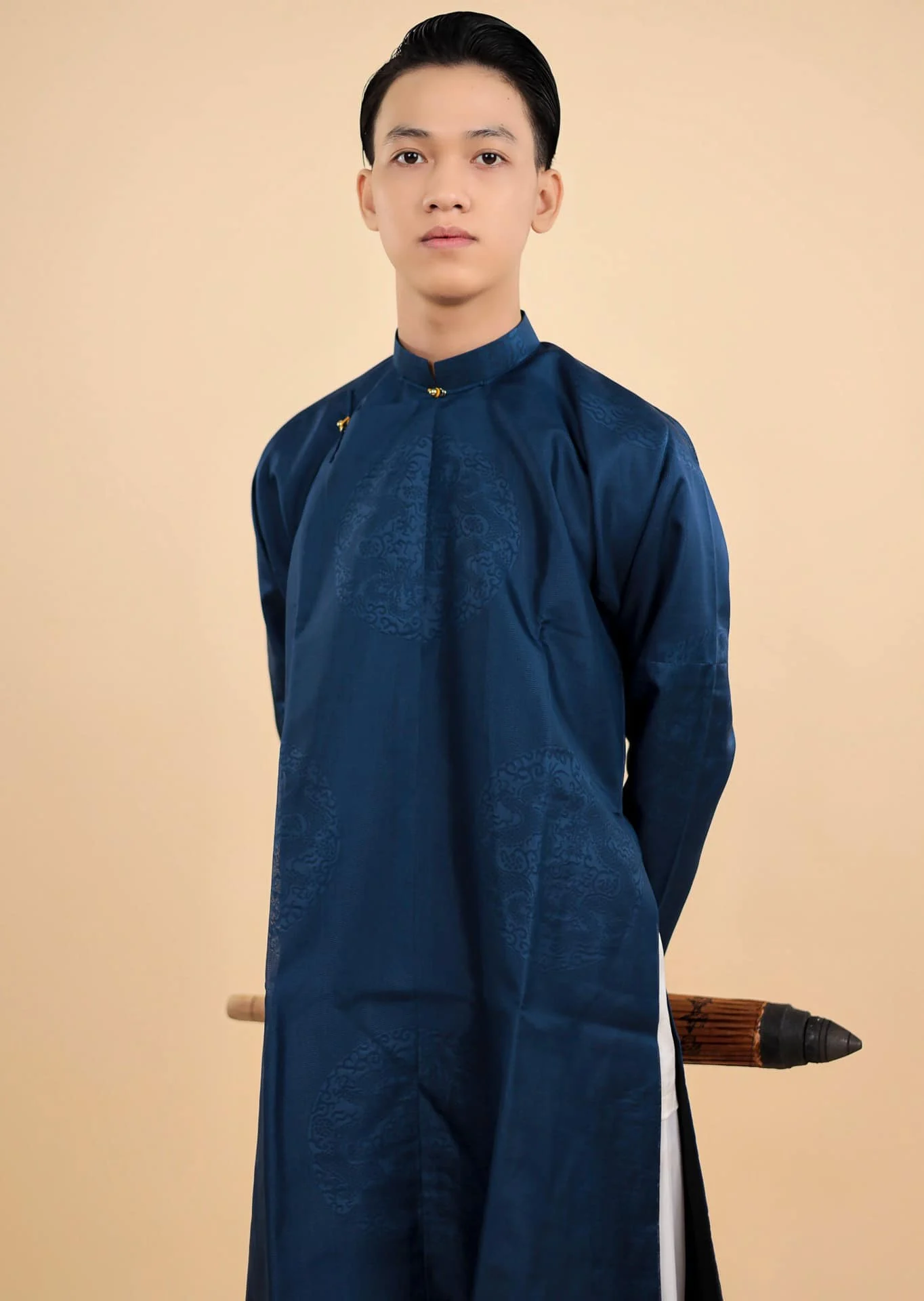 Áo dài ngũ thân Tơ tằm Ổ Rồng