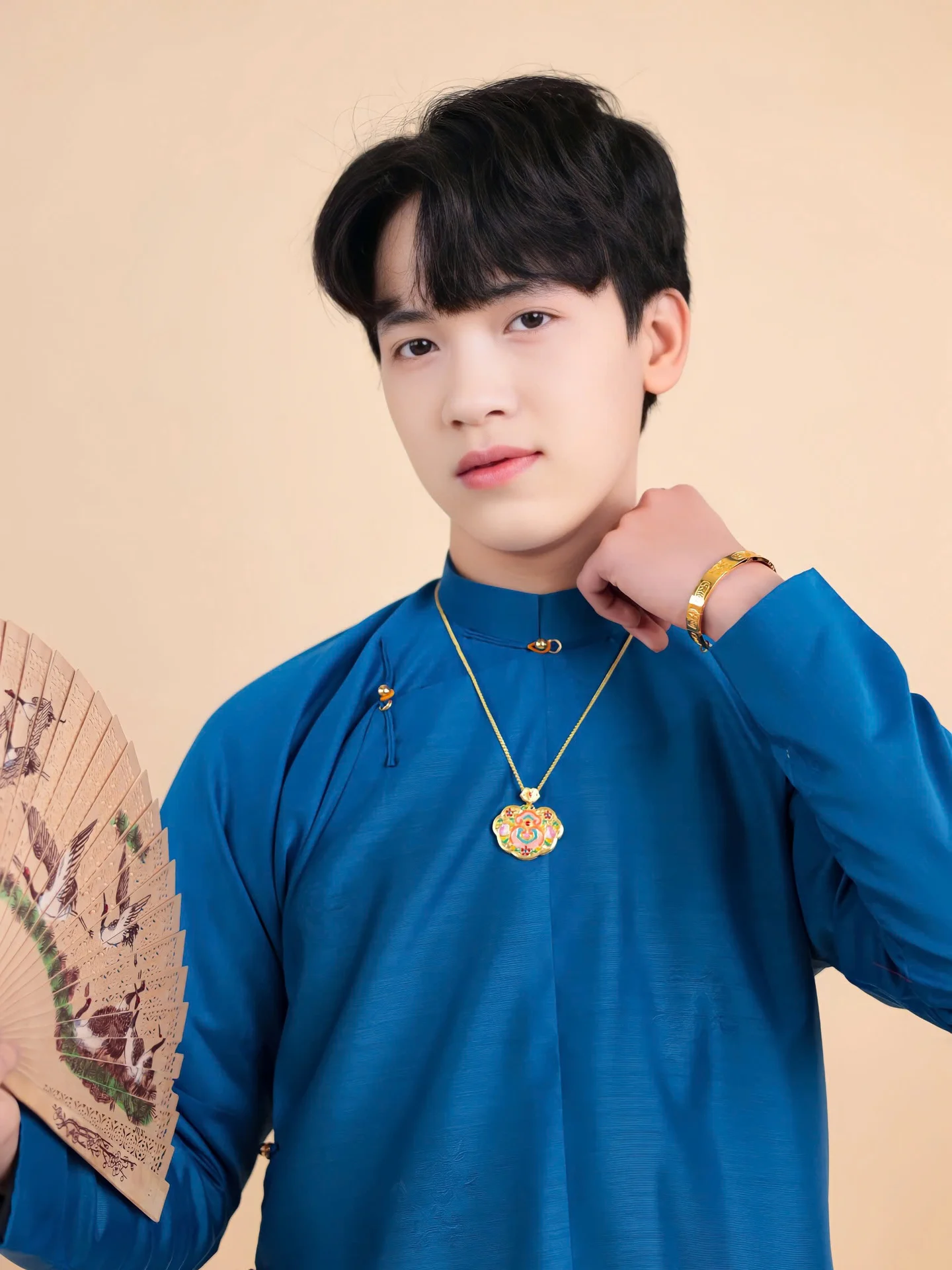 Áo dài ngũ thân Sa Hàn Quốc