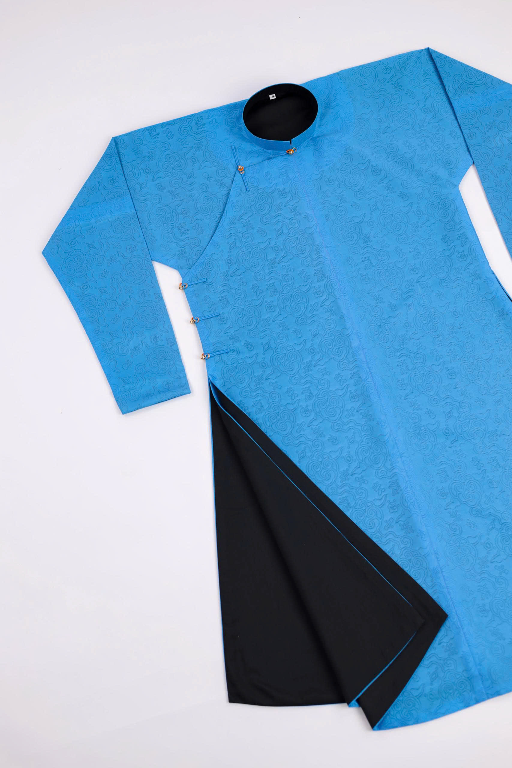 Áo dài Ngũ thân Sa Vân Mây