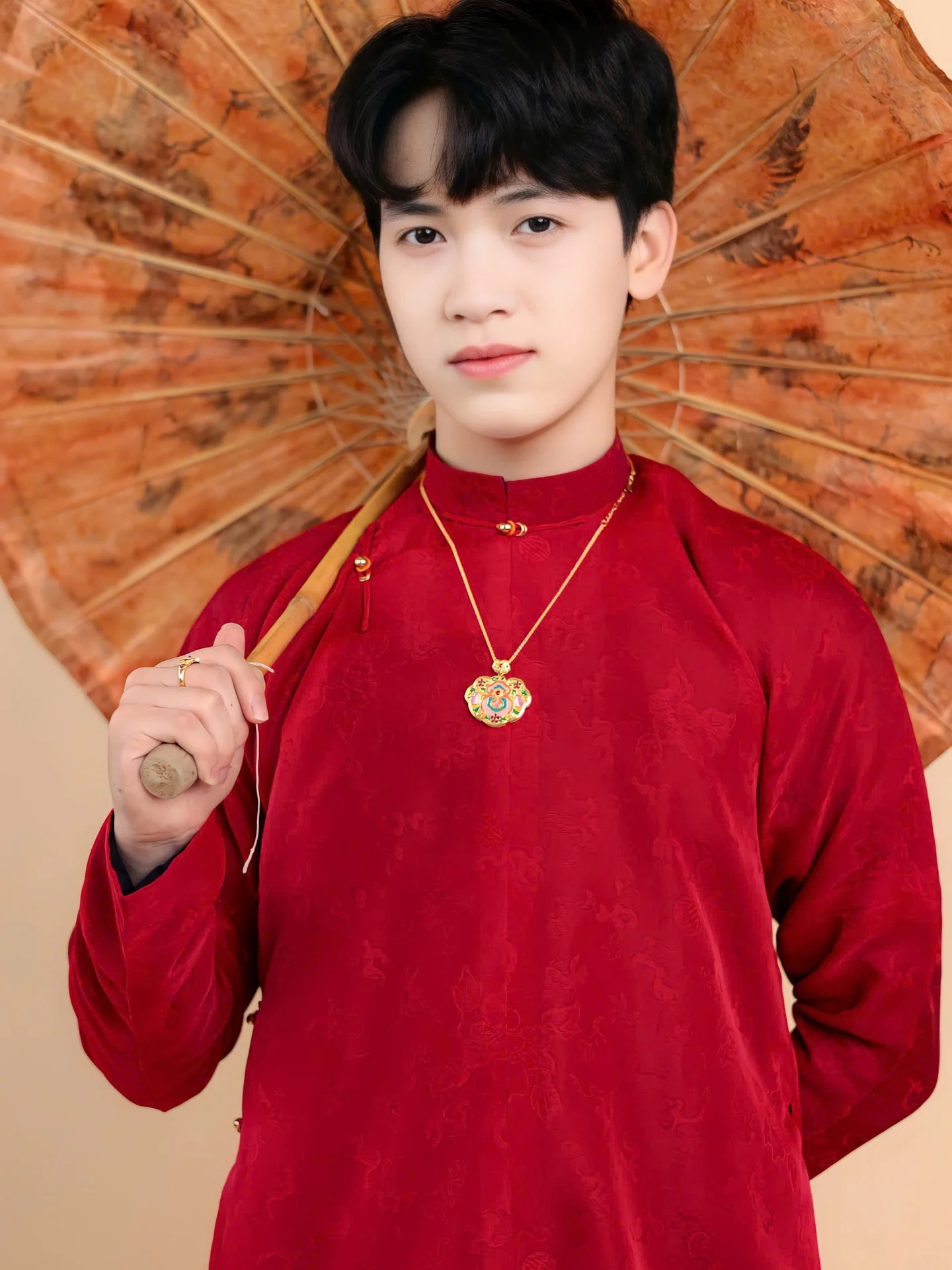 Áo dài ngũ thân Sa Hàn Quốc