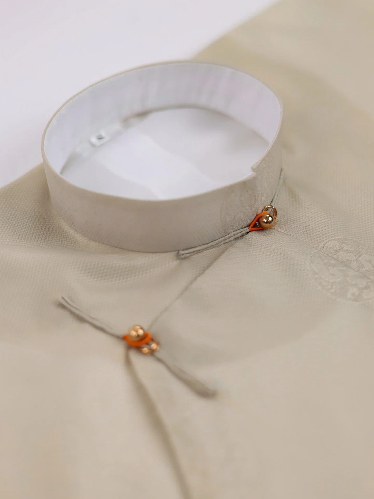 Áo dài ngũ thân Sa Hàn Chữ Thọ