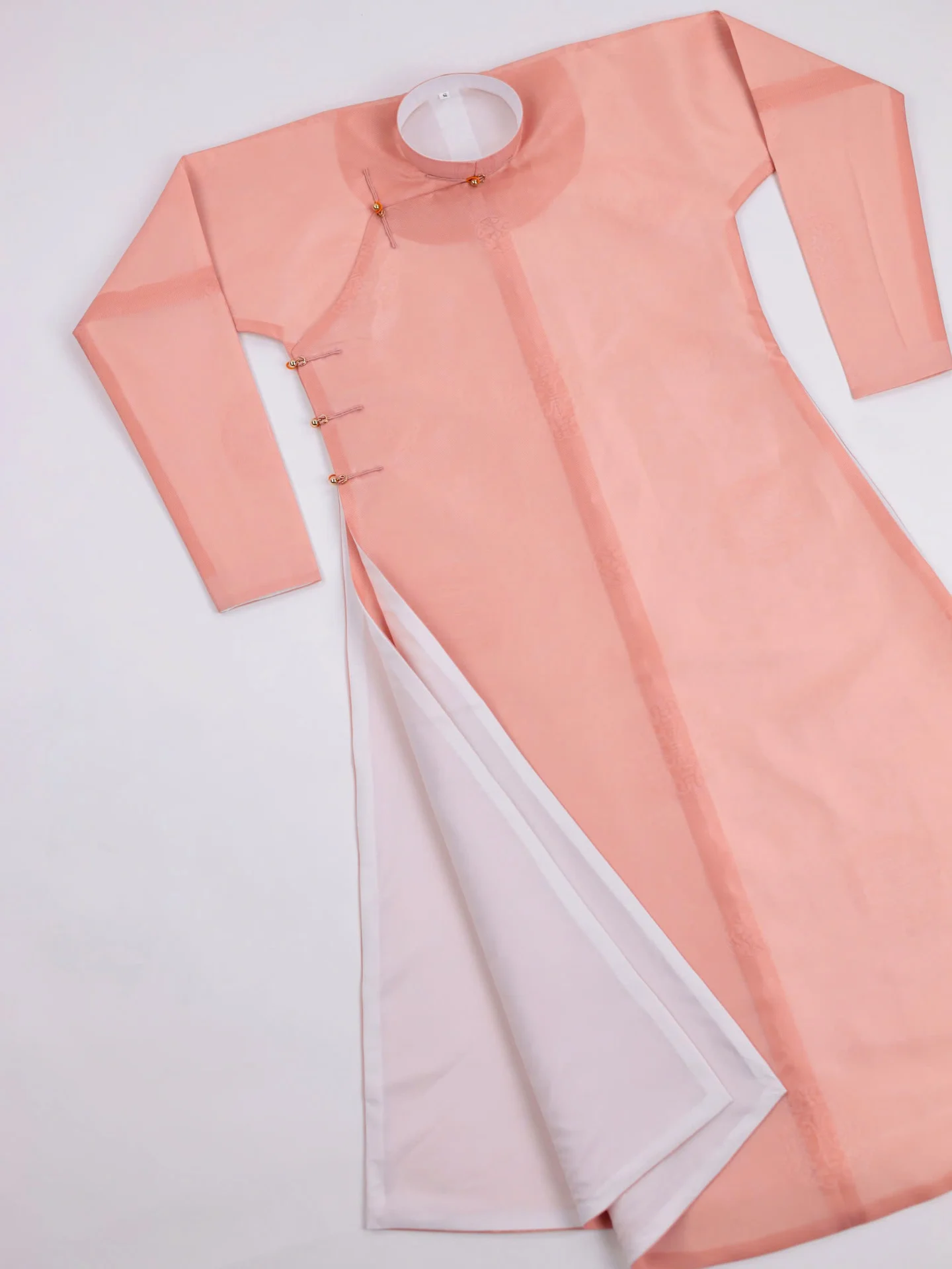 Áo dài ngũ thân Sa Hàn Chữ Thọ