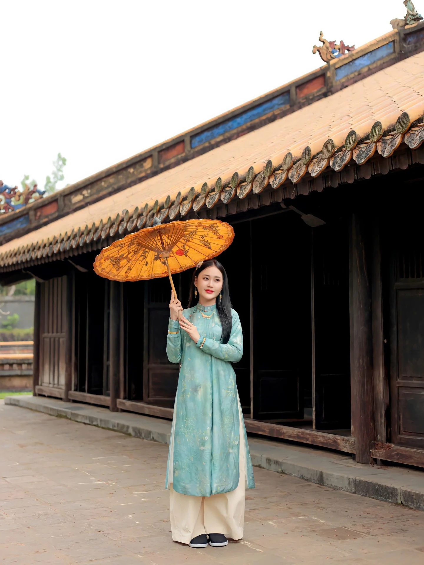 Áo dài ngũ thân Ramie