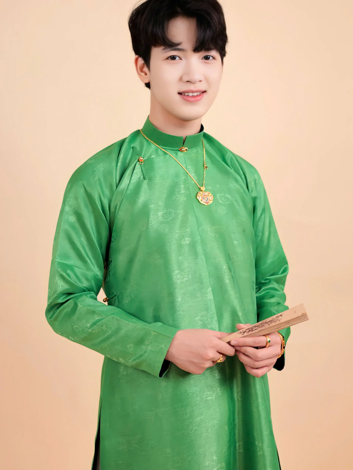 Áo dài ngũ thân Sa Hàn Quốc