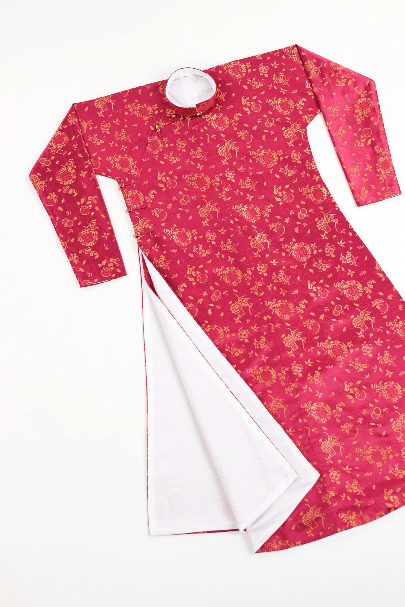 Áo dài Ngũ thân Gấm Hàn Quốc