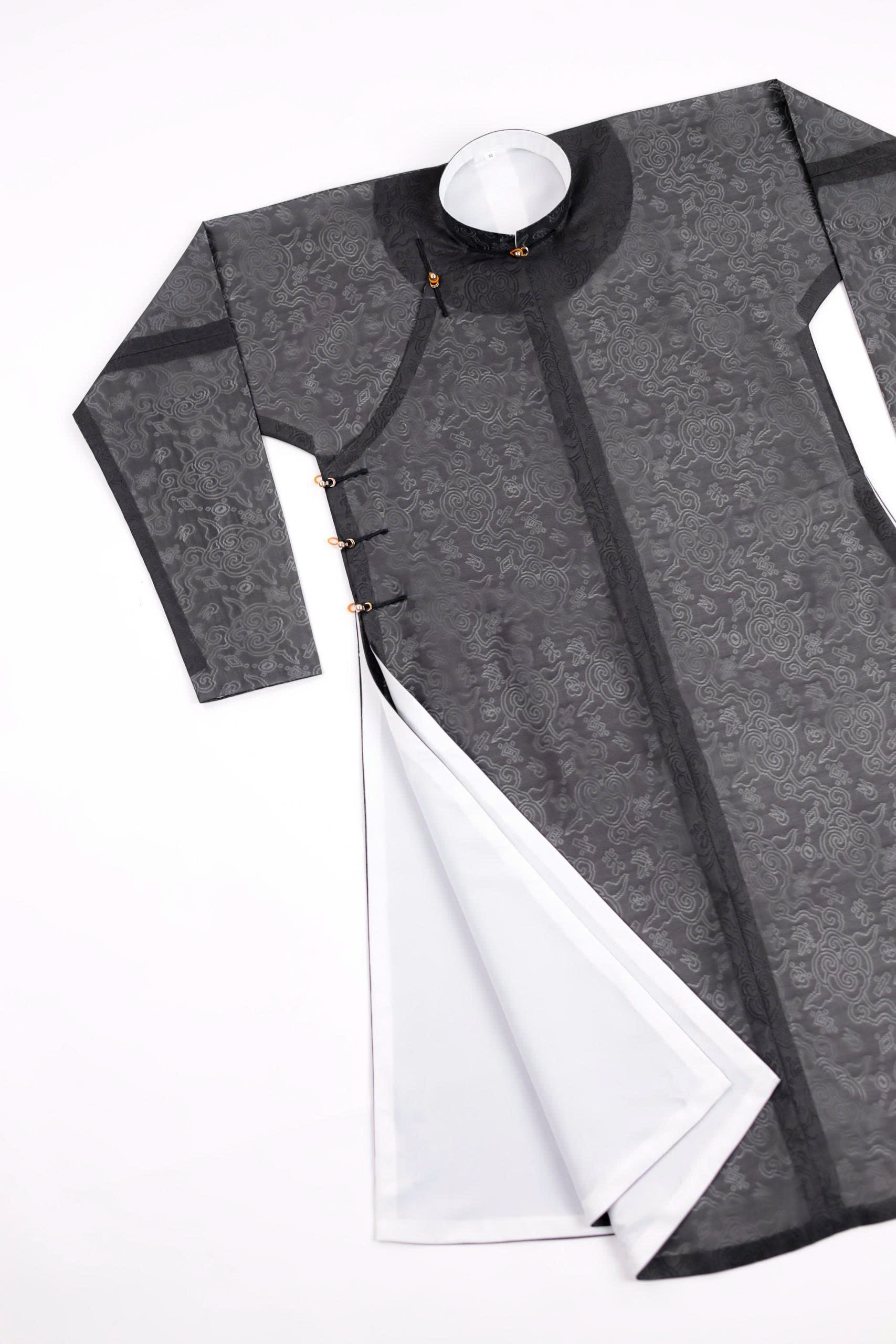 Áo dài Ngũ thân Sa Vân Mây