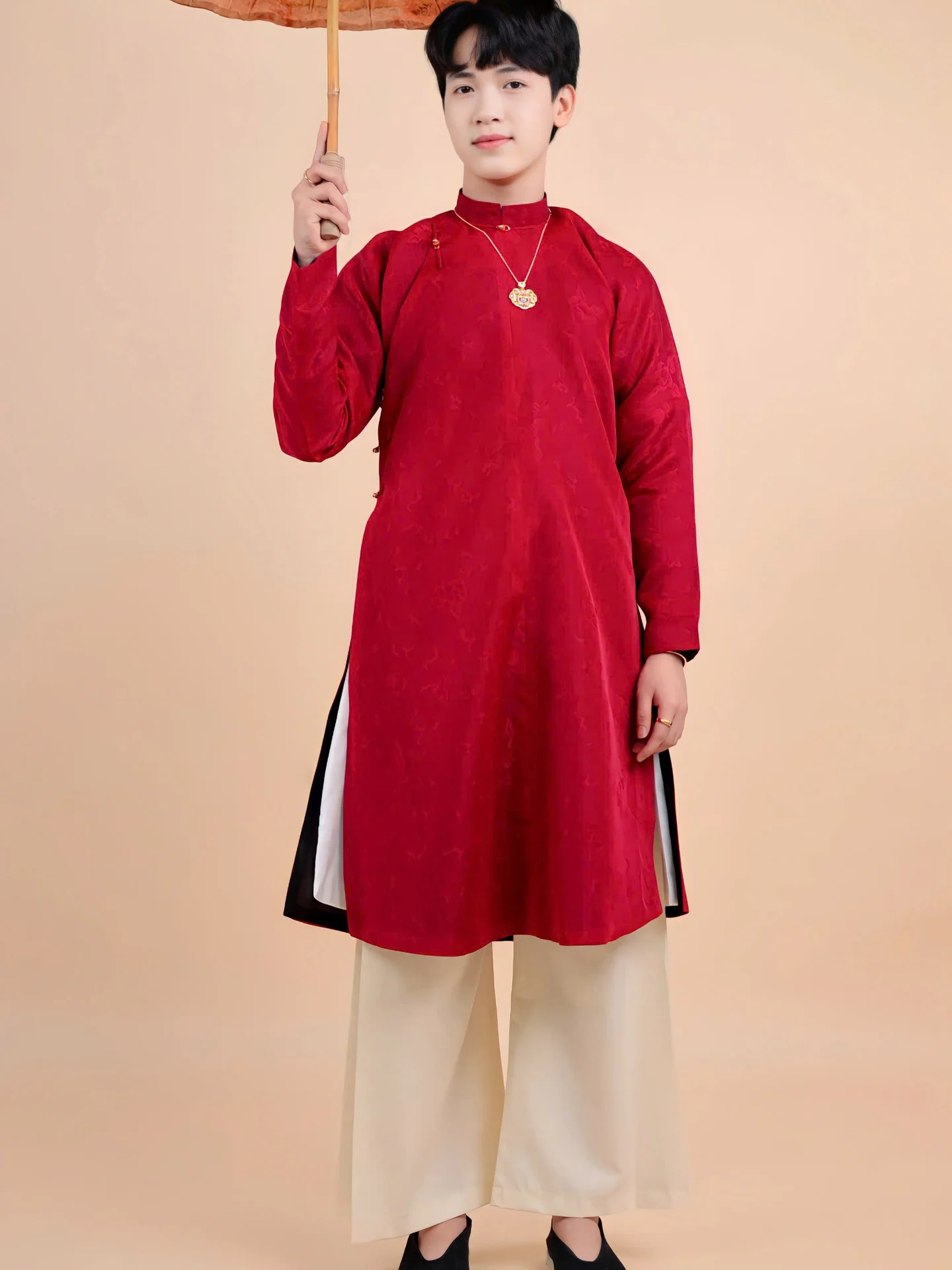 Áo dài ngũ thân Sa Hàn Quốc