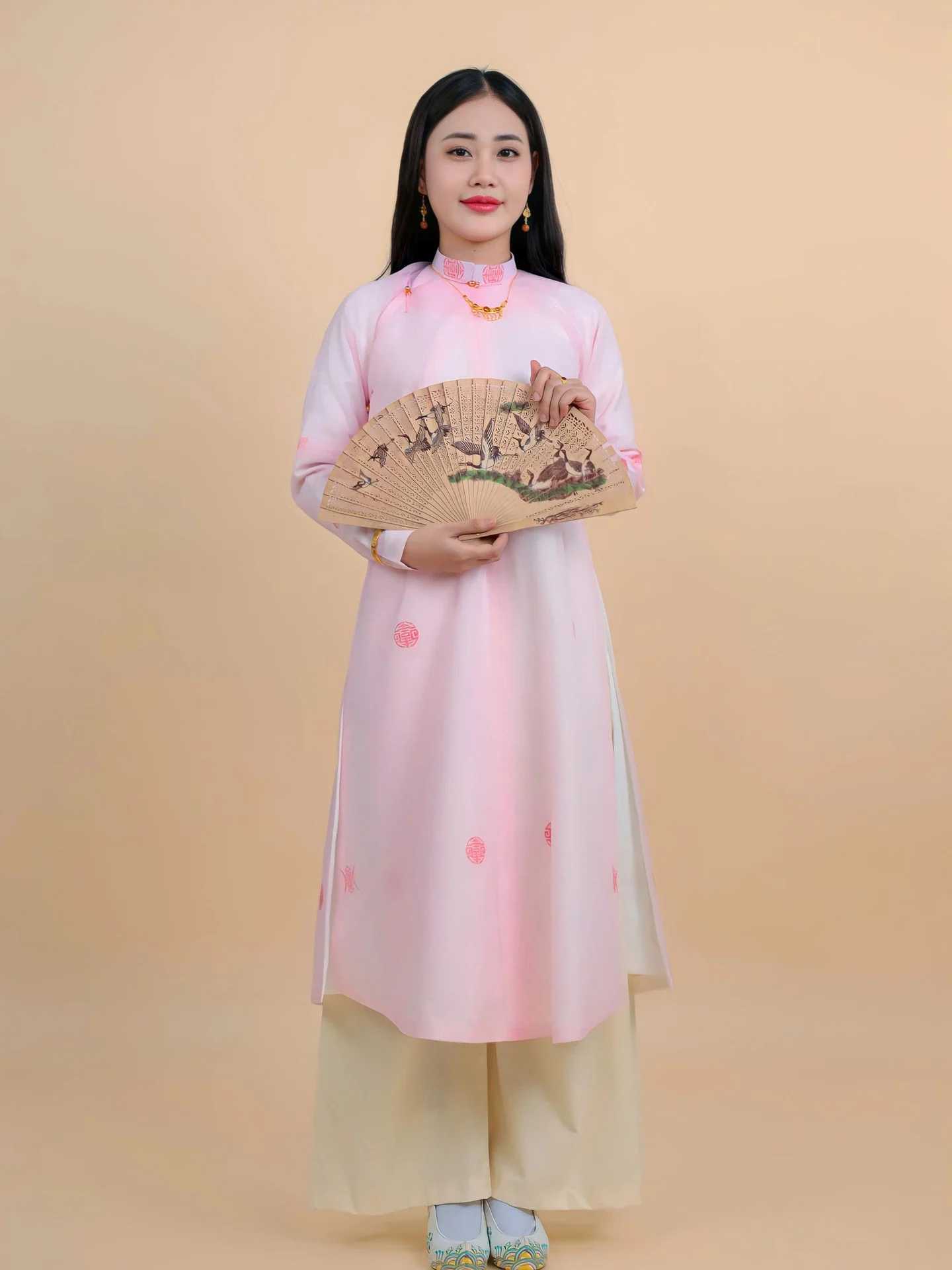 Áo dài ngũ thân Sa Hàn Quốc