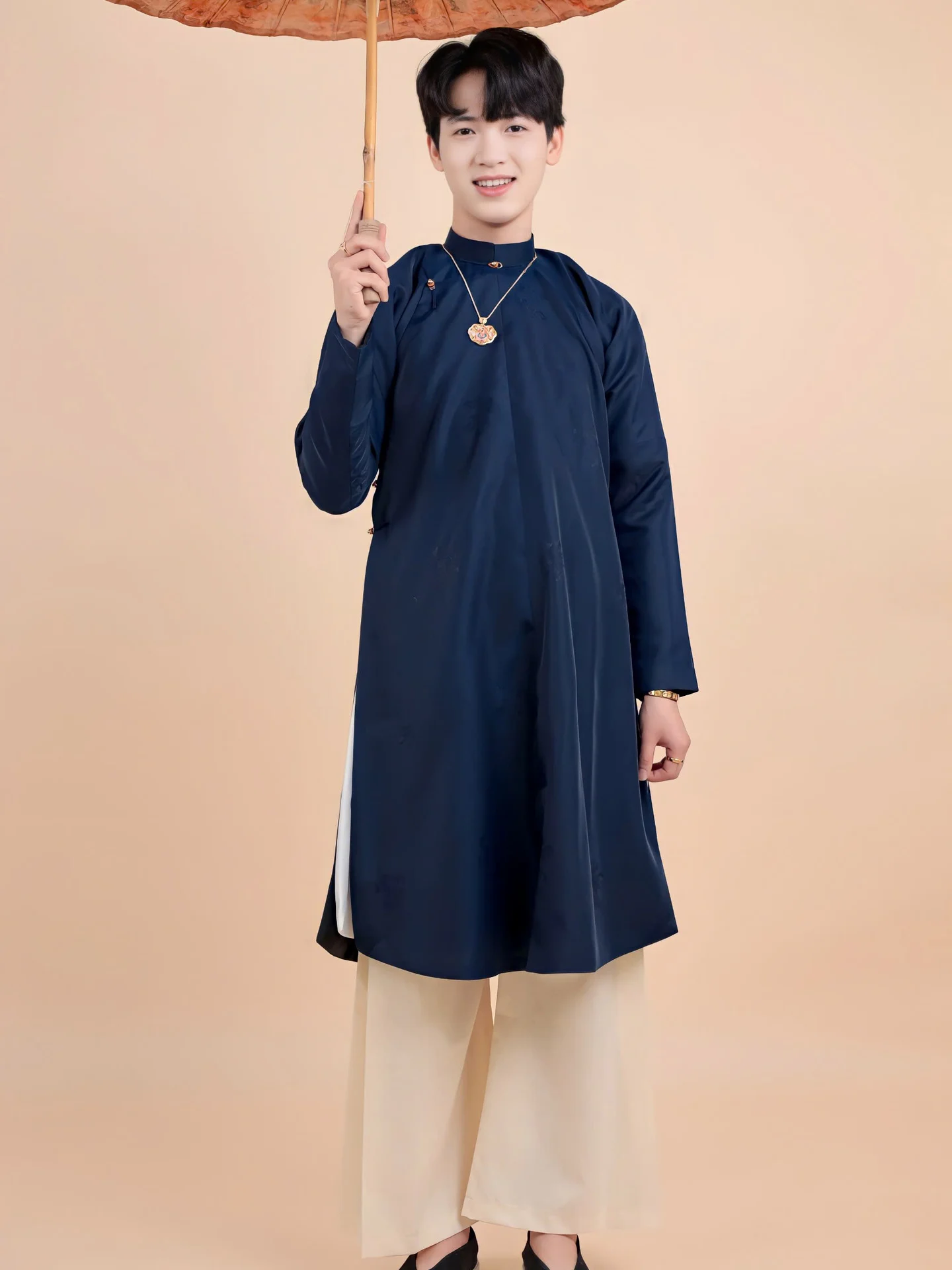 Áo dài ngũ thân Sa Hàn Quốc