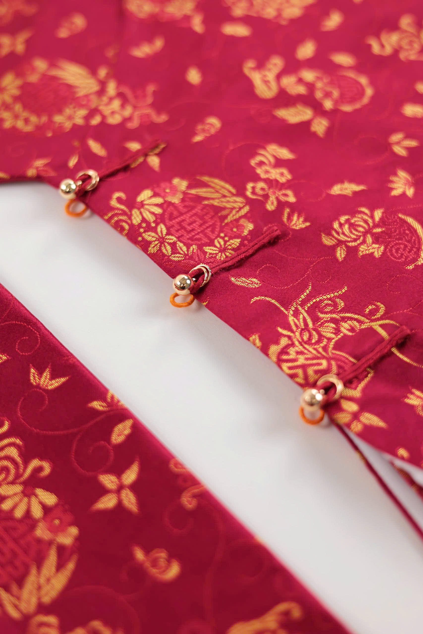 Áo dài Ngũ thân Gấm Hàn Quốc