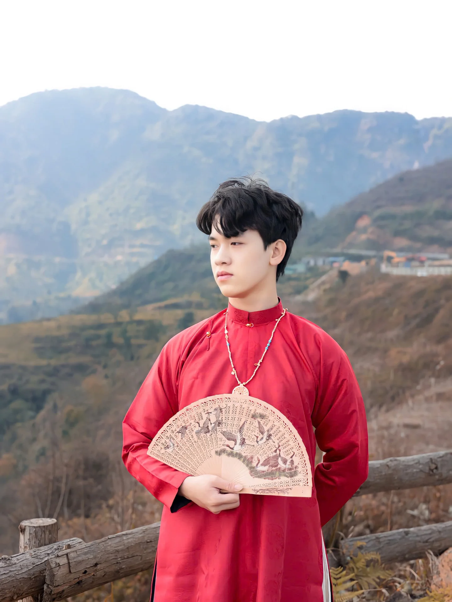 Áo dài ngũ thân Sa Hàn Ổ Rồng