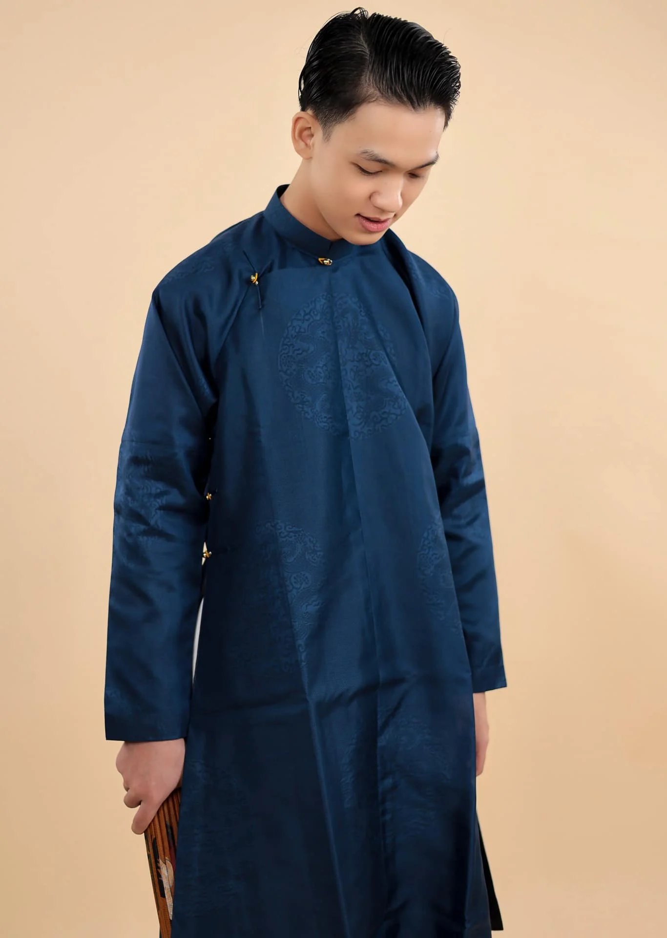 Áo dài ngũ thân Tơ tằm Ổ Rồng