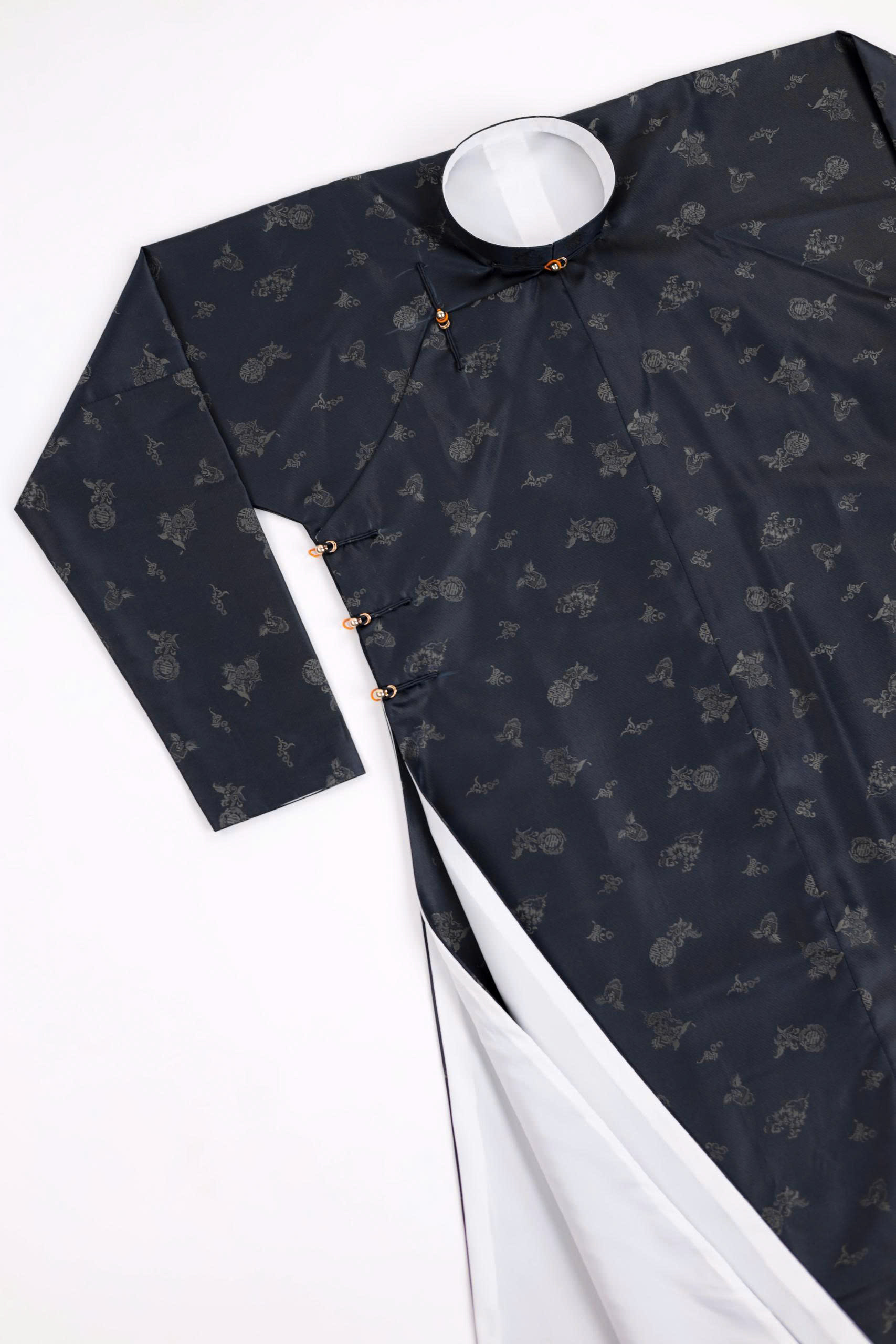 Áo dài Ngũ thân Gấm Hàn Quốc