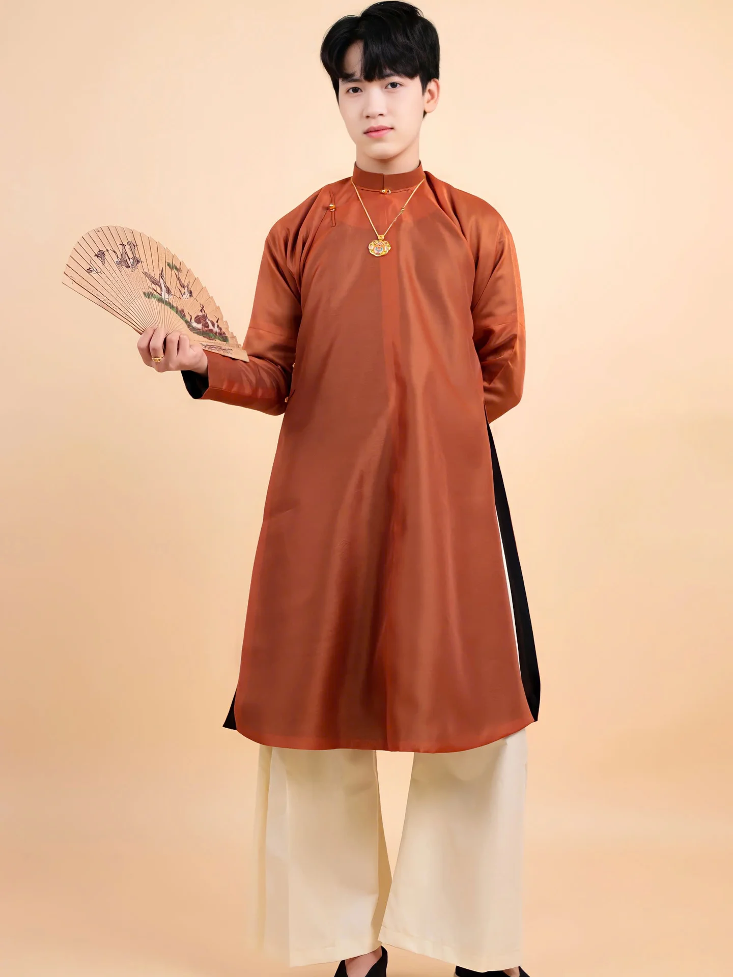 Áo dài ngũ thân Sa Hàn Quốc