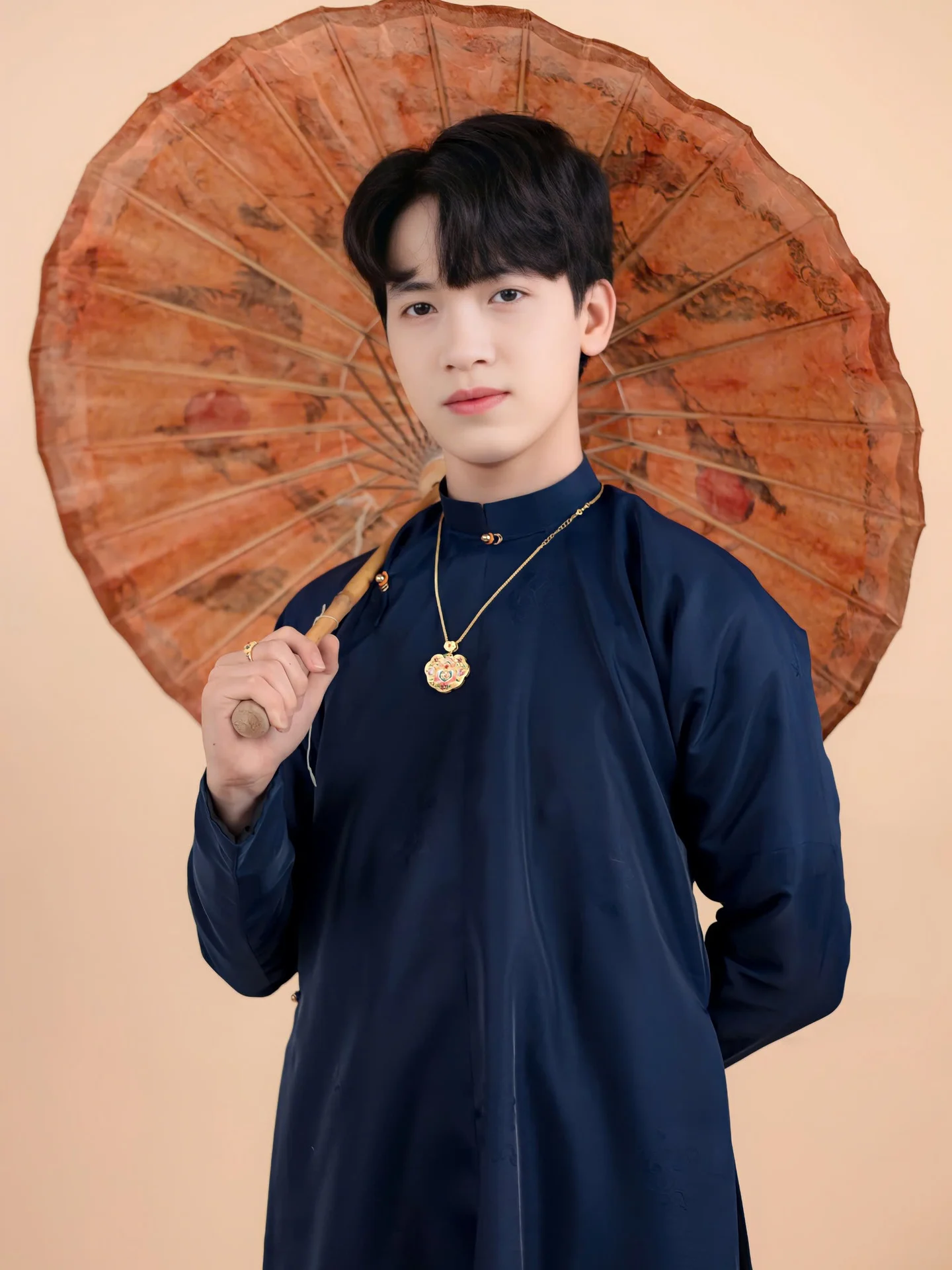 Áo dài ngũ thân Sa Hàn Quốc