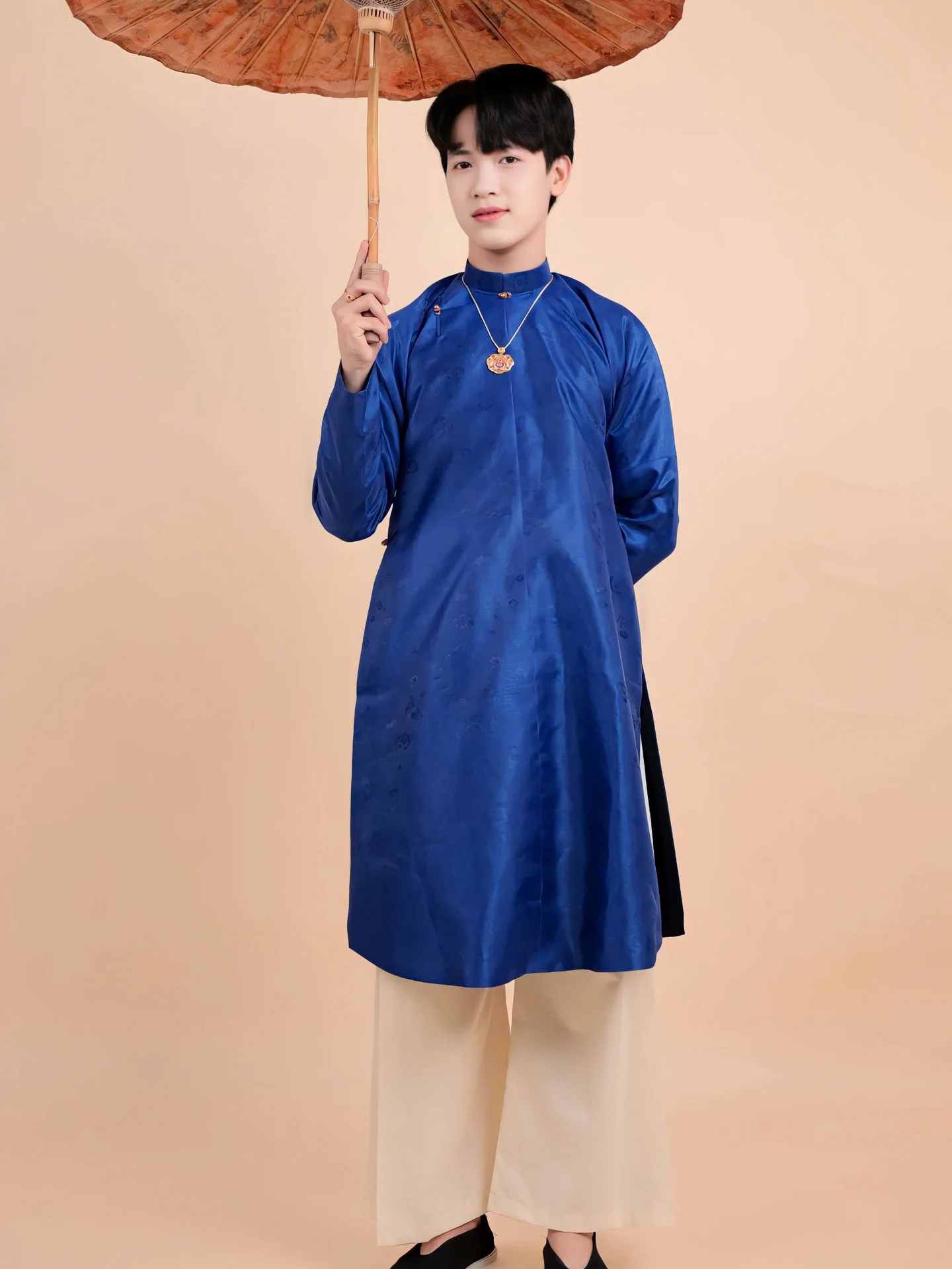 Áo dài ngũ thân Sa Hàn Quốc