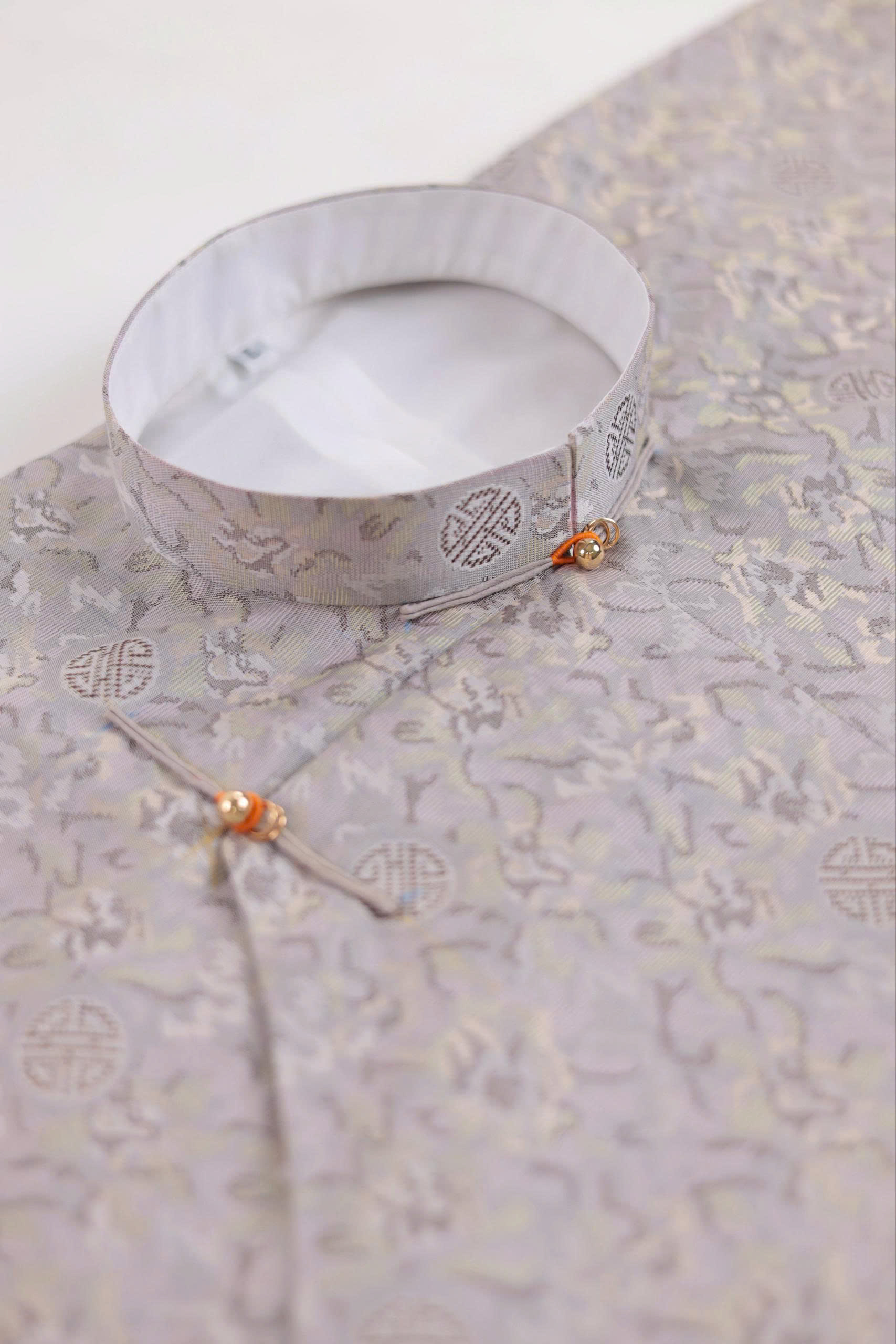 Áo dài Ngũ thân Gấm Hàn Quốc