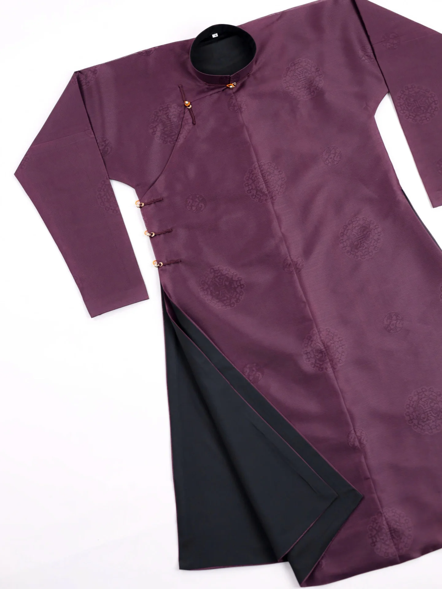 Áo dài ngũ thân Sa Hàn Chữ Thọ