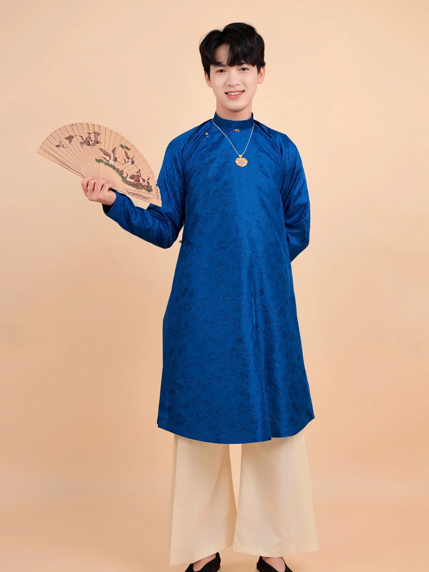 Áo dài ngũ thân Sa Hàn Quốc