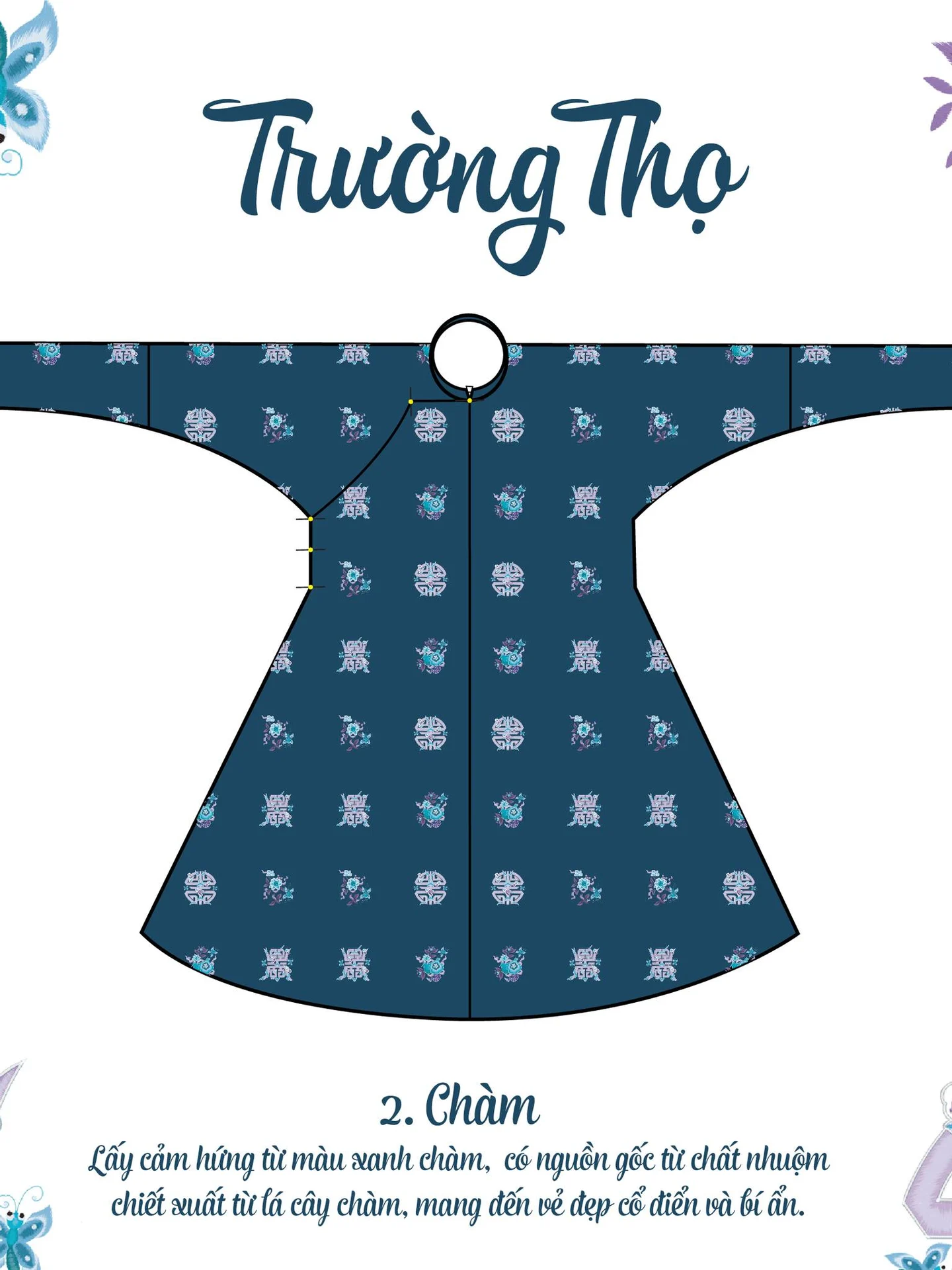 Áo dài ngũ thân Trường thọ