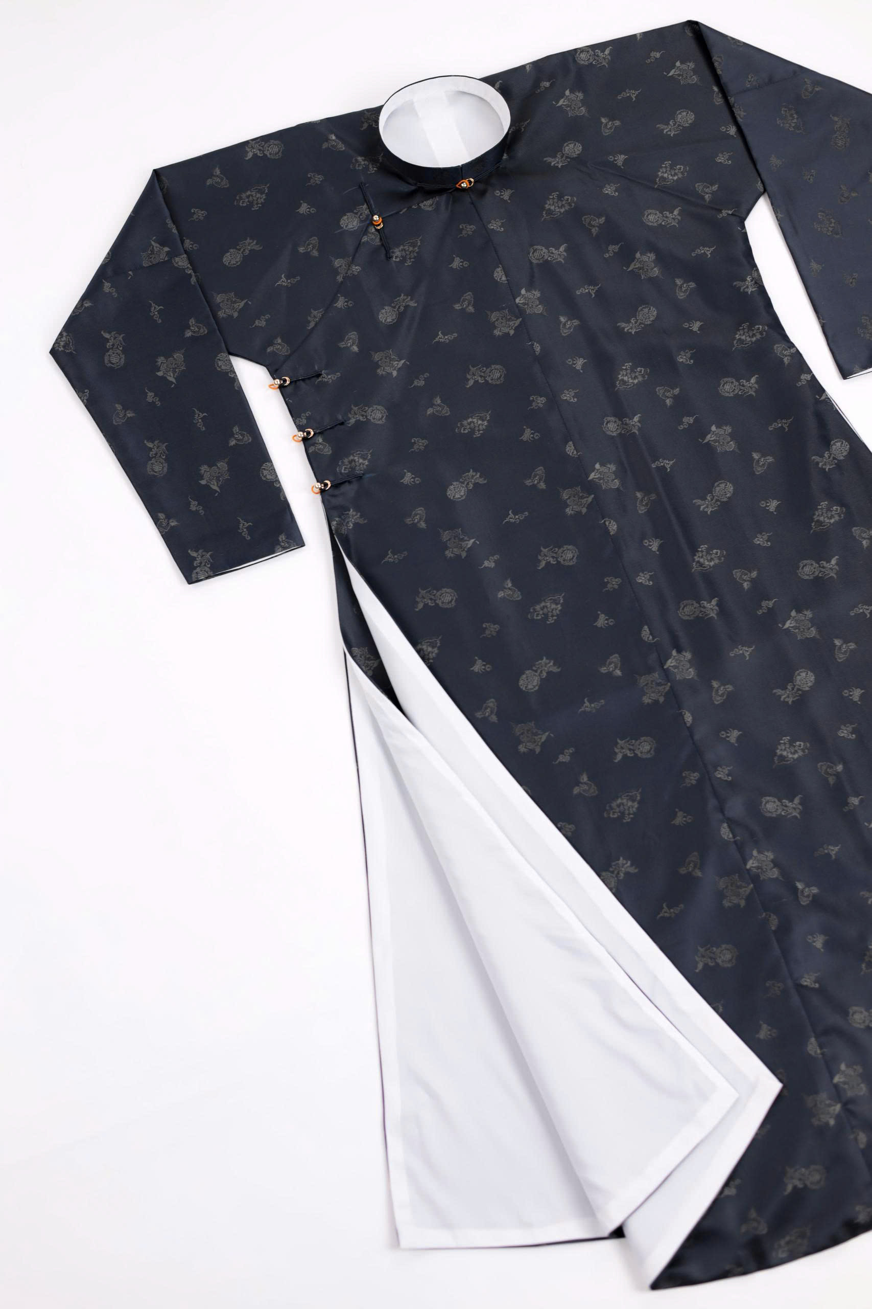 Áo dài Ngũ thân Gấm Hàn Quốc