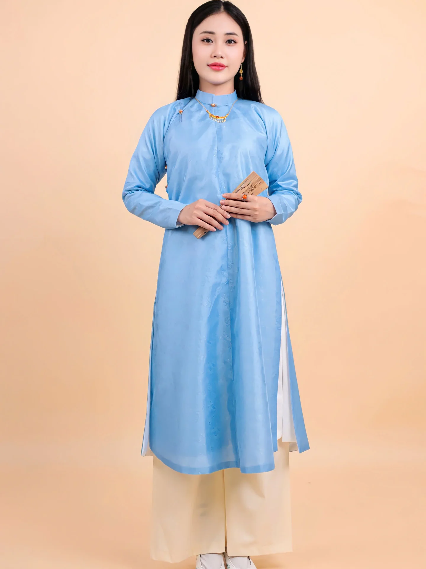 Áo dài ngũ thân Sa Hàn Quốc