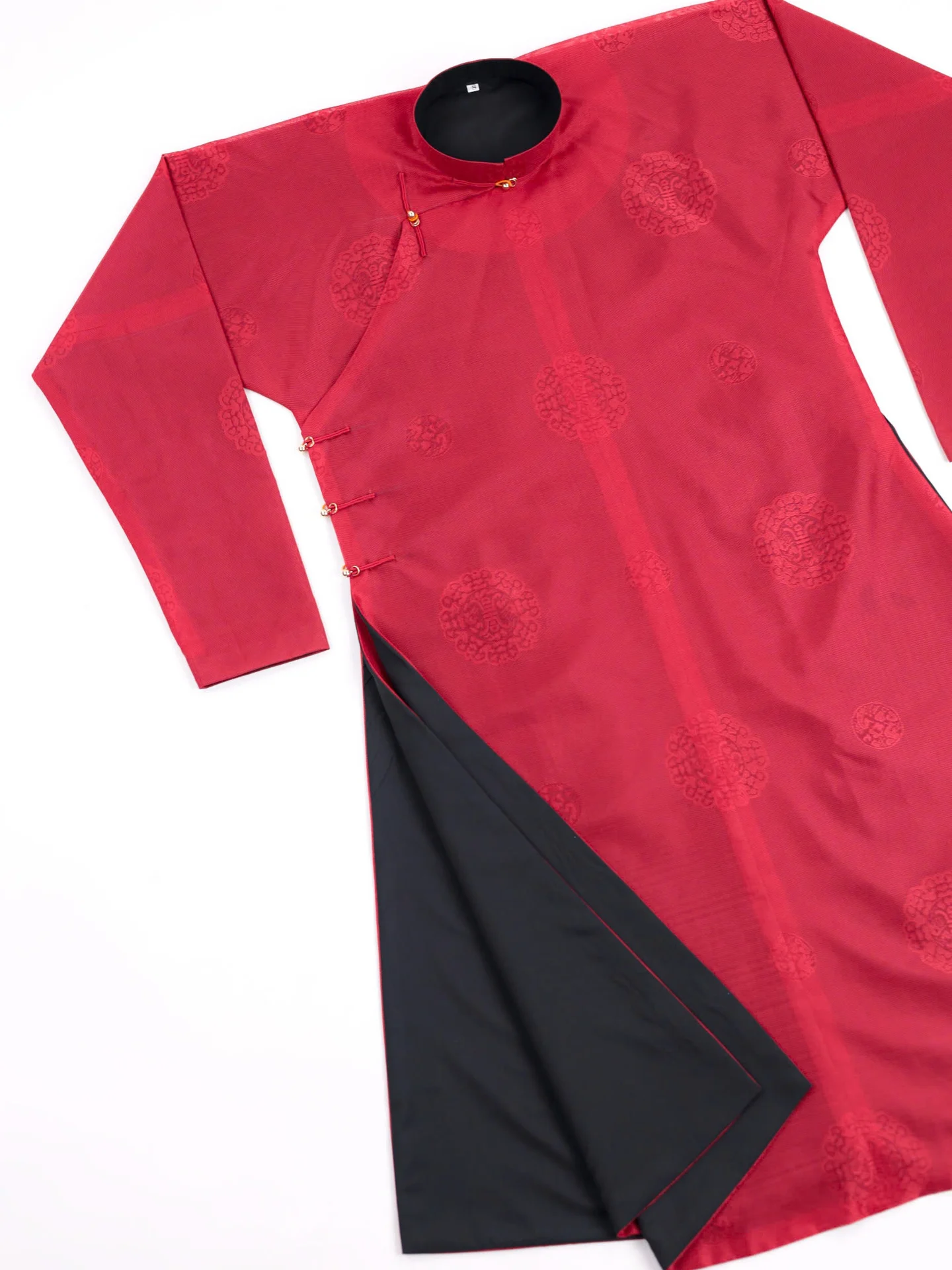 Áo dài ngũ thân Sa Hàn Chữ Thọ