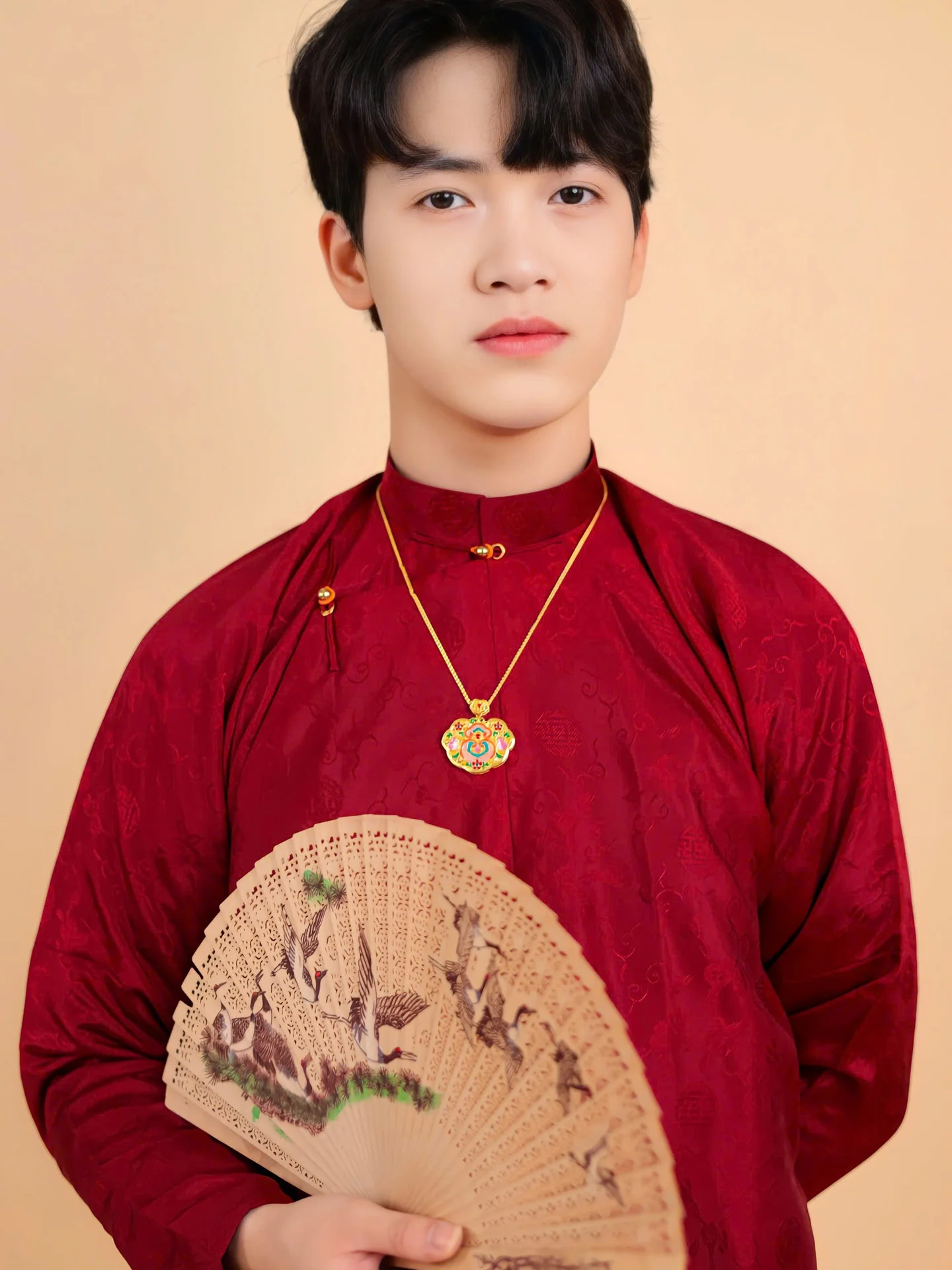 Áo dài ngũ thân Sa Hàn Quốc