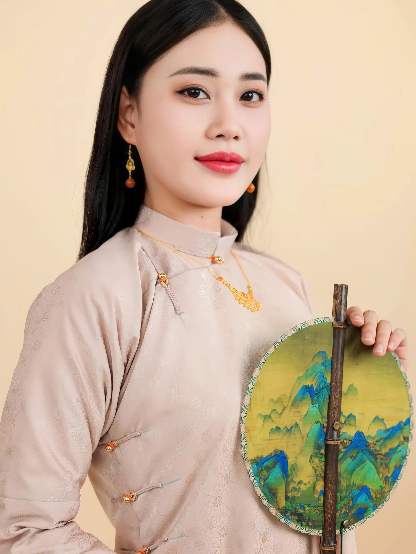 Áo dài ngũ thân Lụa Hàn Quốc