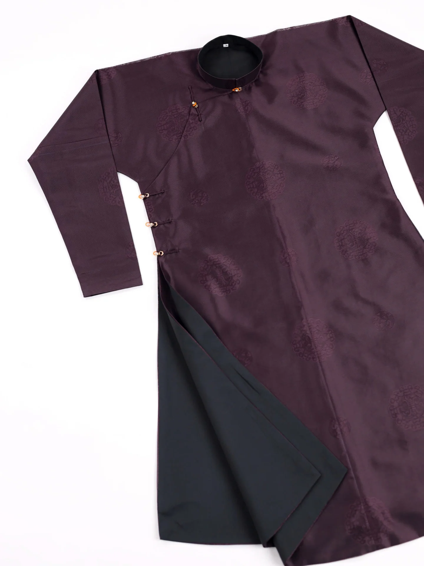 Áo dài ngũ thân Sa Hàn Chữ Thọ