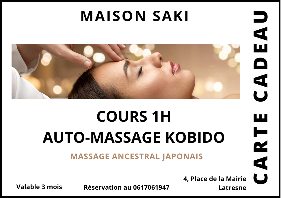 CARTE CADEAU COURS AUTO MASSAGE KOBIDO