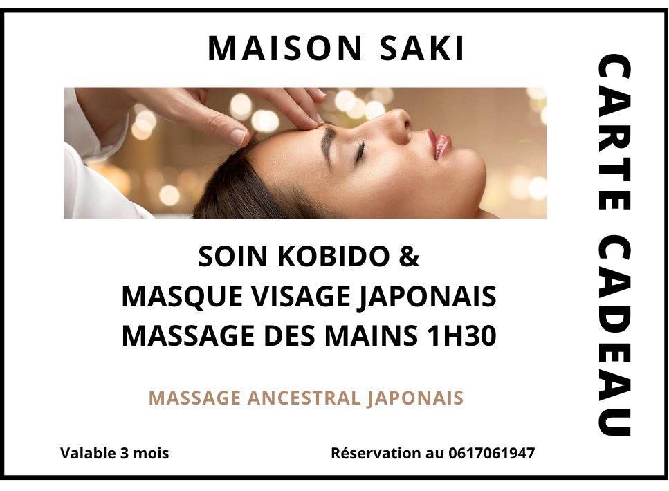  KOBIDO + MASQUE visage & SHIATSU DES MAINS ET BRAS 1H30