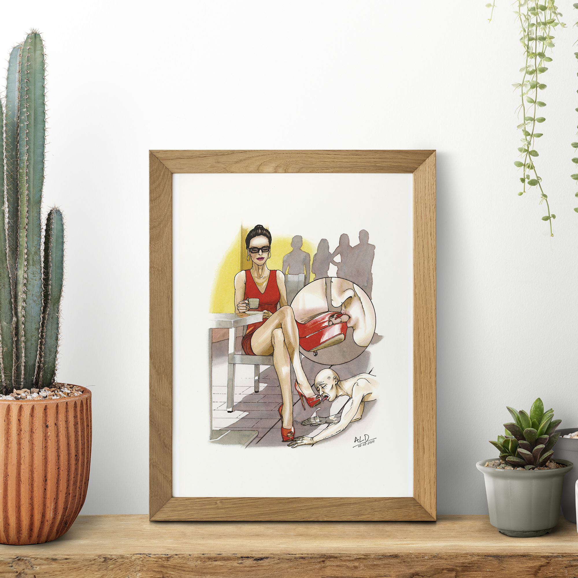 Licking The Shoes Of An Unknown Woman In A Public Place