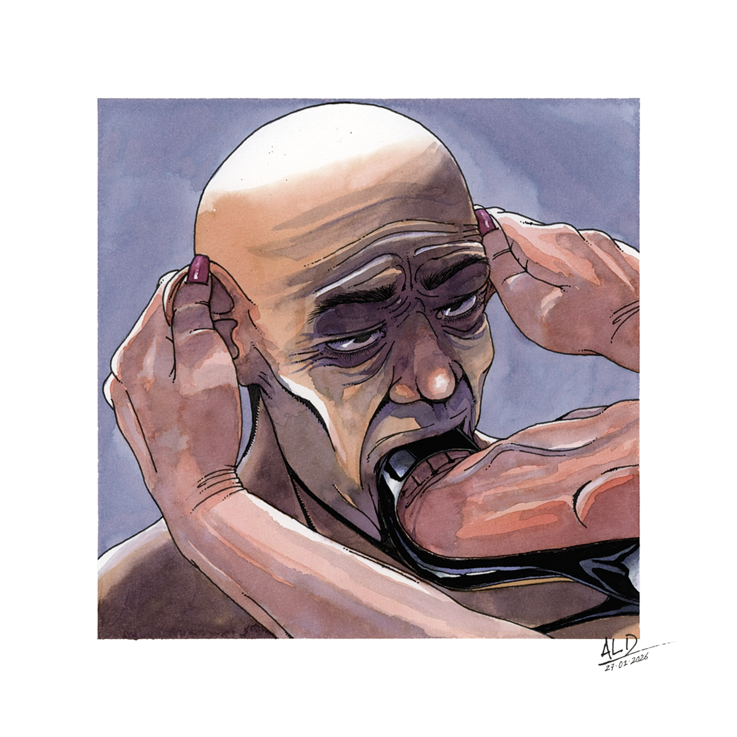 Yes, good boy, swallow it all in!