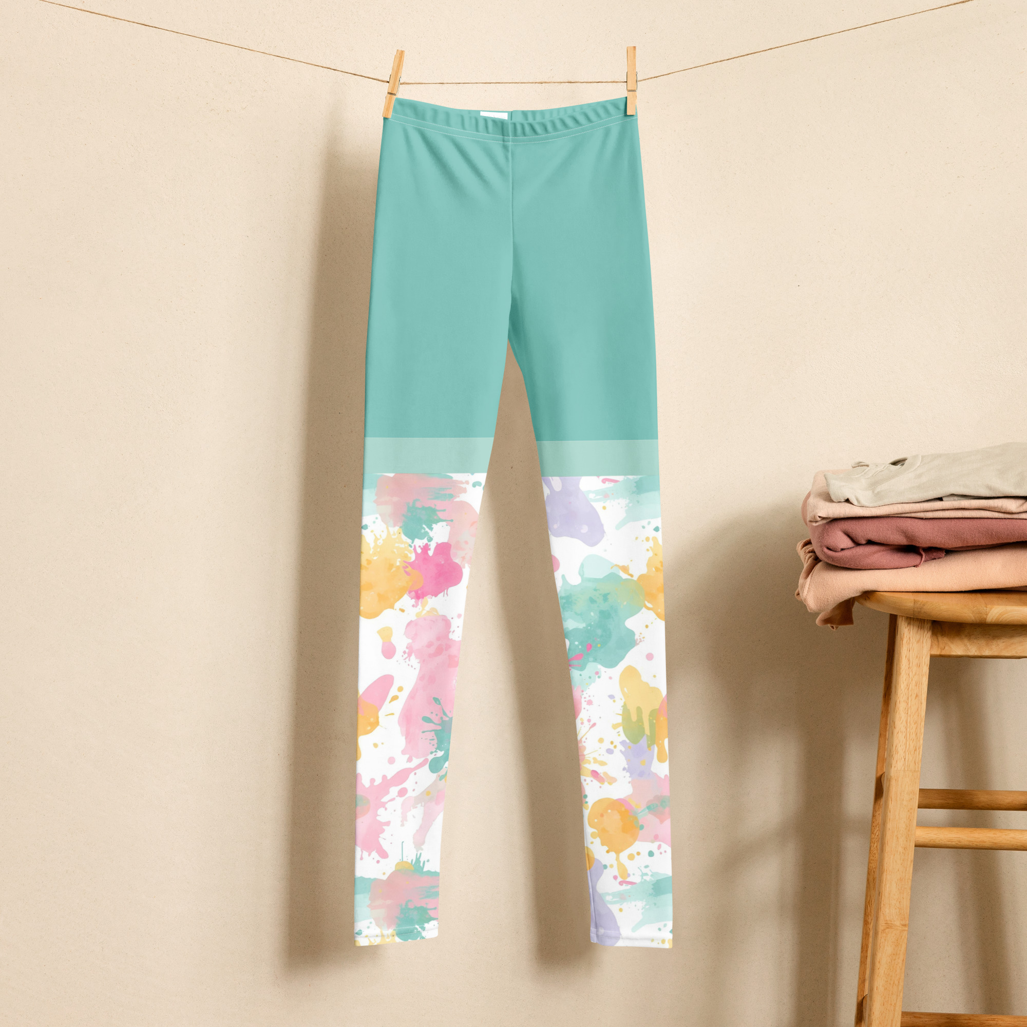 Paint Splash Youth Leggings